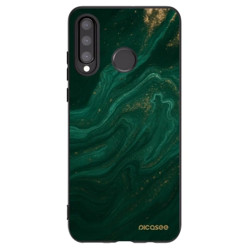Picasee crna silikonska maskica za Huawei P30 Lite - Green