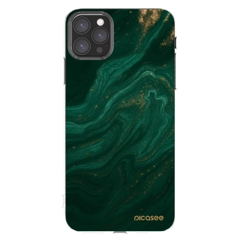 Picasee silikonska prozirna maskica za Apple iPhone 11 Pro Max - Green
