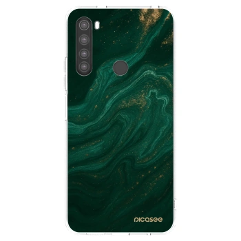 Picasee silikonska prozirna maskica za Xiaomi Redmi Note 8 - Green