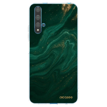Picasee silikonska prozirna maskica za Huawei Nova 5T - Green