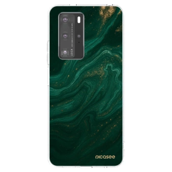 Picasee silikonska prozirna maskica za Huawei P40 Pro - Green