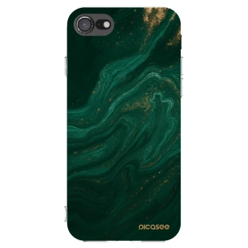 Picasee silikonska prozirna maskica za Apple iPhone SE 2020 - Green
