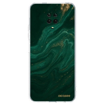 Picasee silikonska prozirna maskica za Xiaomi Redmi Note 9 Pro - Green