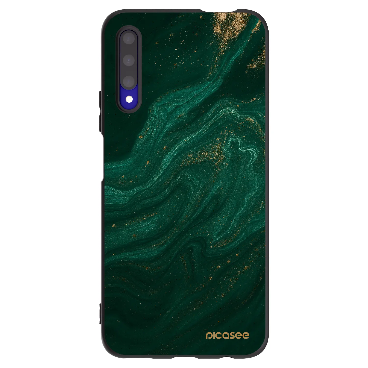 Picasee crna silikonska maskica za Honor 9X Pro - Green
