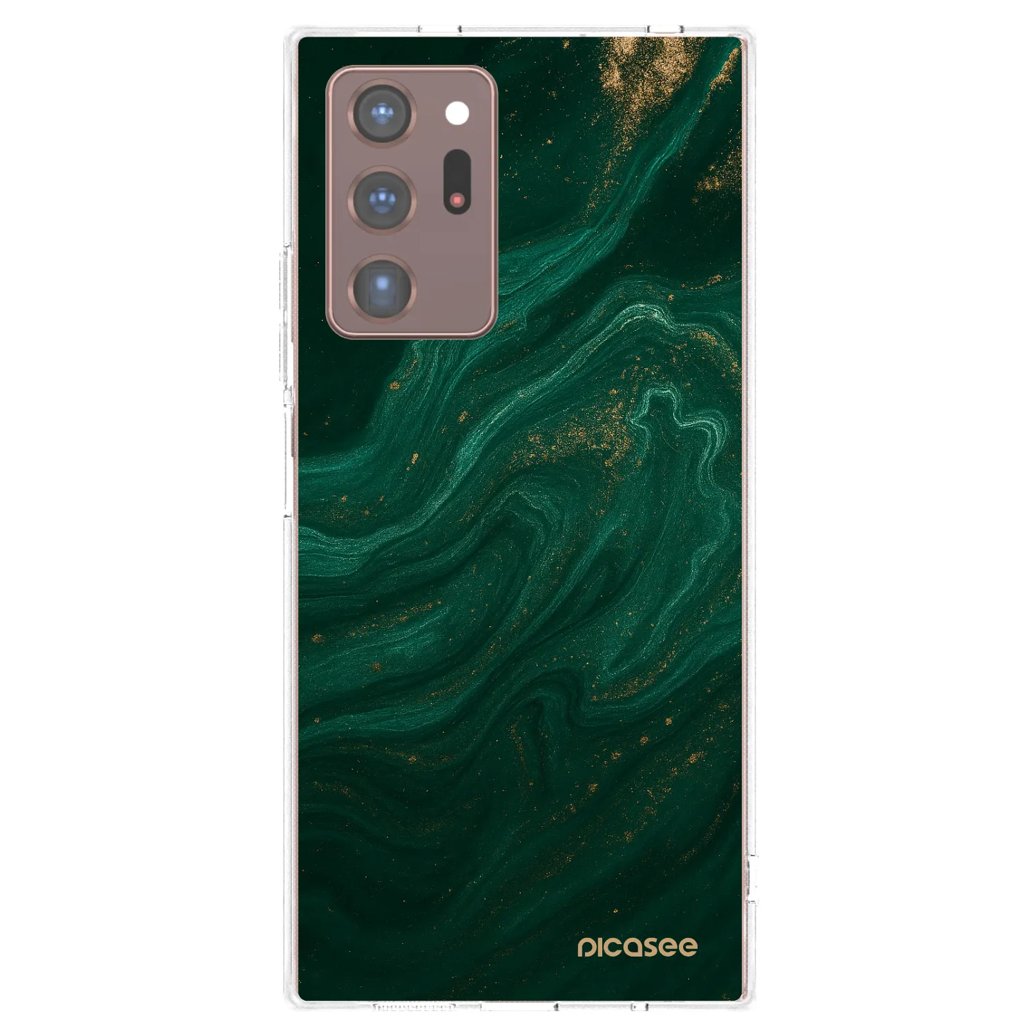 Picasee silikonska prozirna maskica za Samsung Galaxy Note 20 Ultra - Green