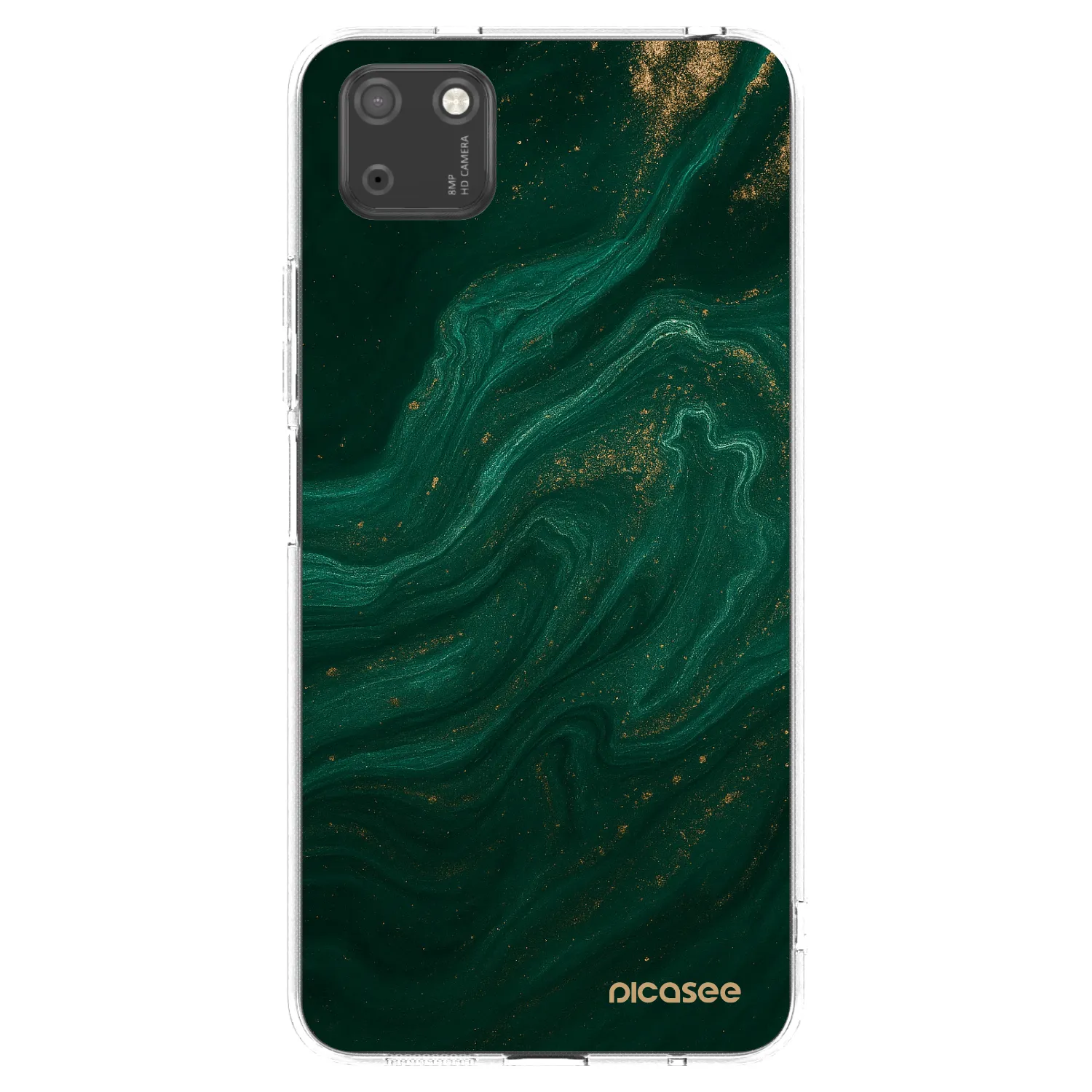 Picasee silikonska prozirna maskica za Huawei Y5P - Green