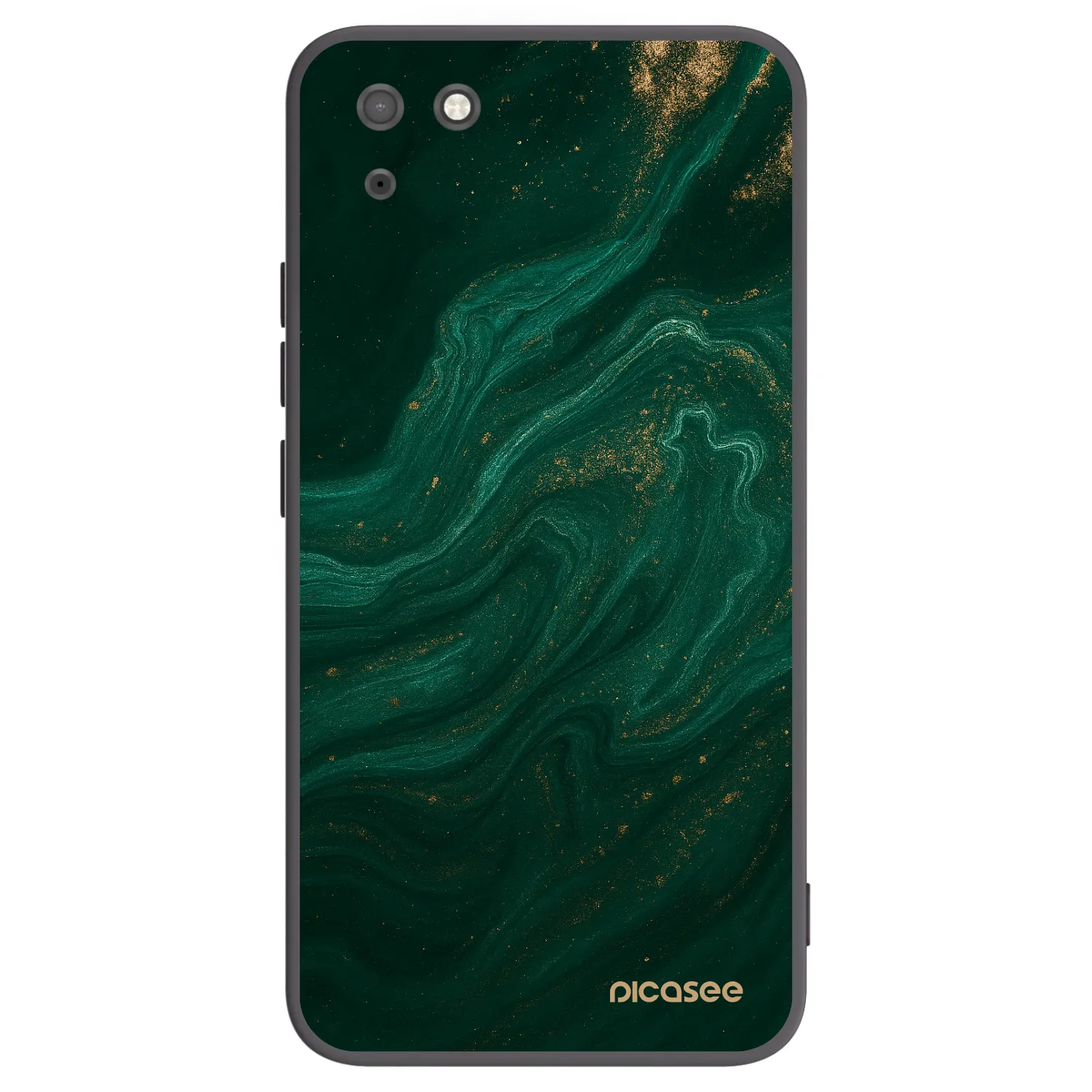 Picasee crna silikonska maskica za Huawei Y5P - Green