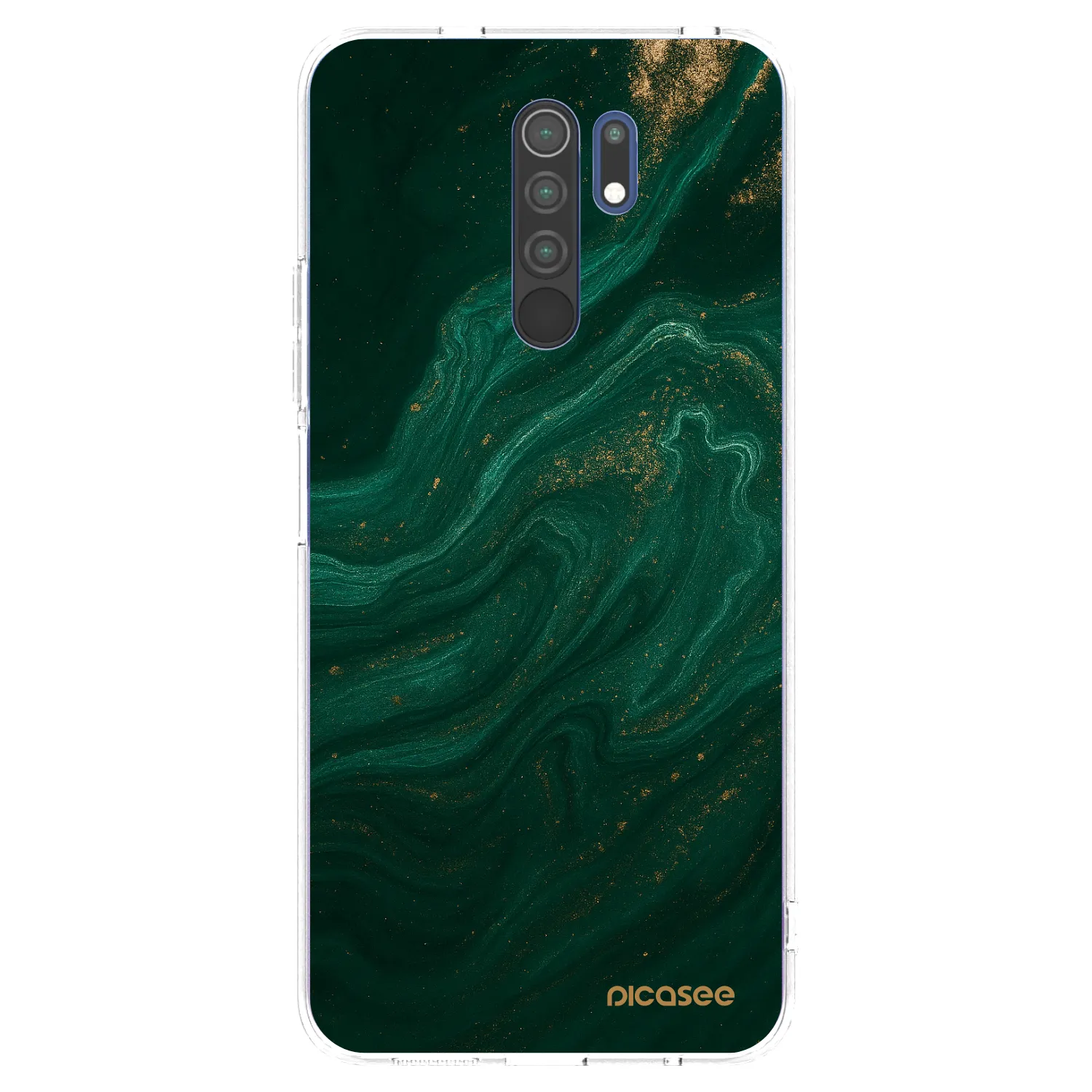 Picasee silikonska prozirna maskica za Xiaomi Redmi 9 - Green