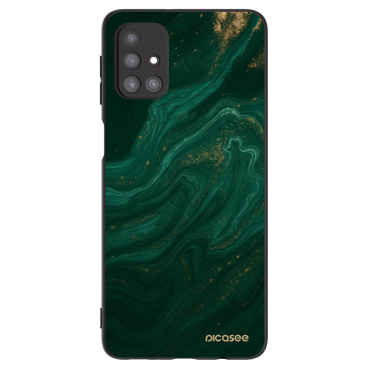 Picasee crna silikonska maskica za Samsung Galaxy M31s - Green