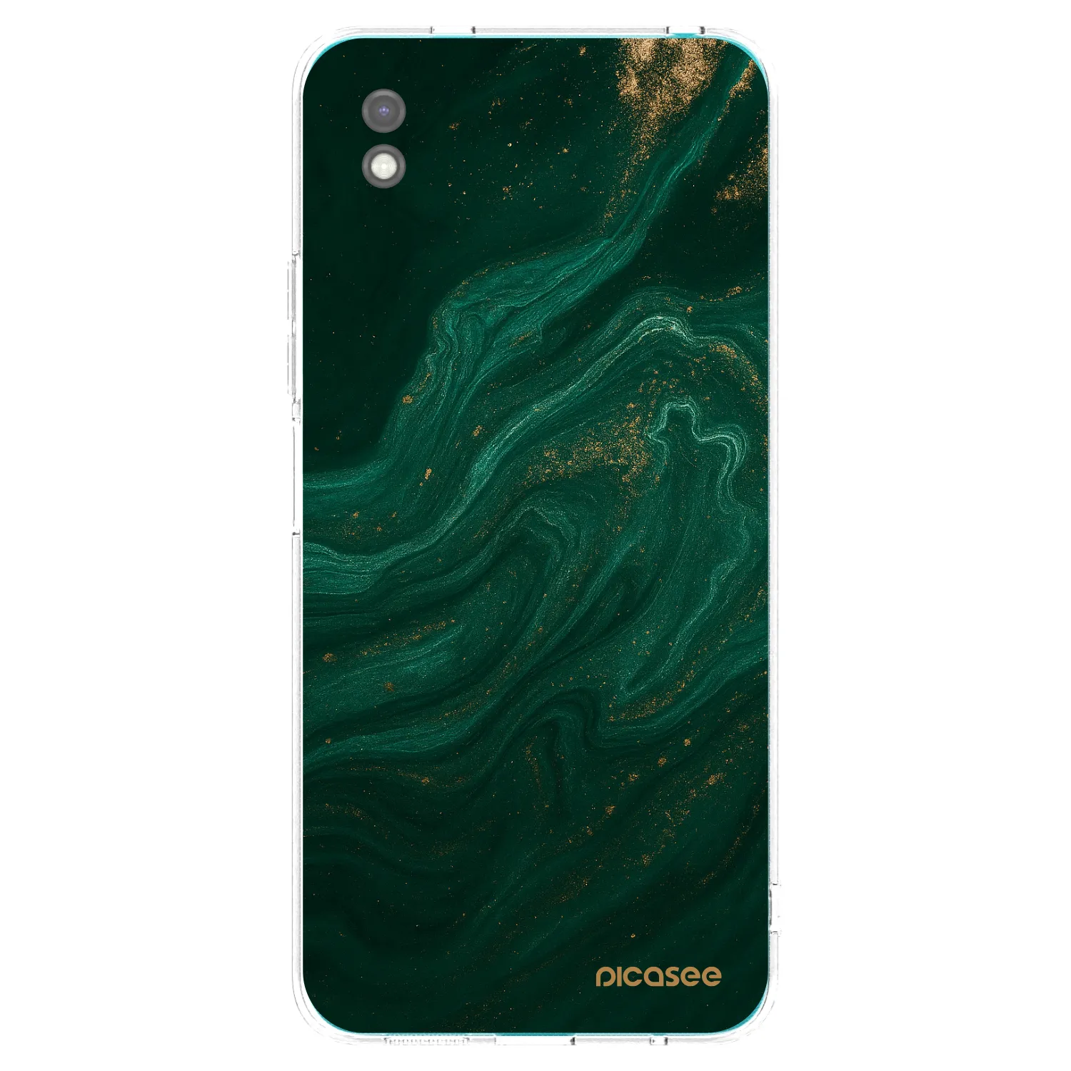 Picasee crna silikonska maskica za Xiaomi Redmi 9A - Green