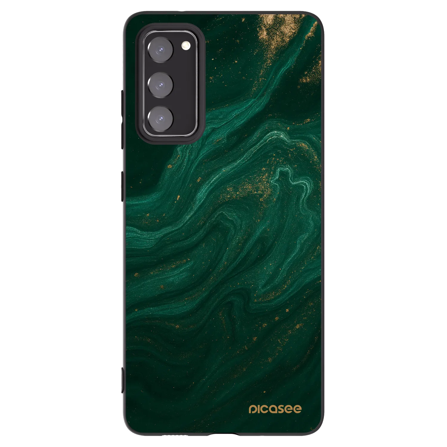 Picasee crna silikonska maskica za Samsung Galaxy S20 FE - Green