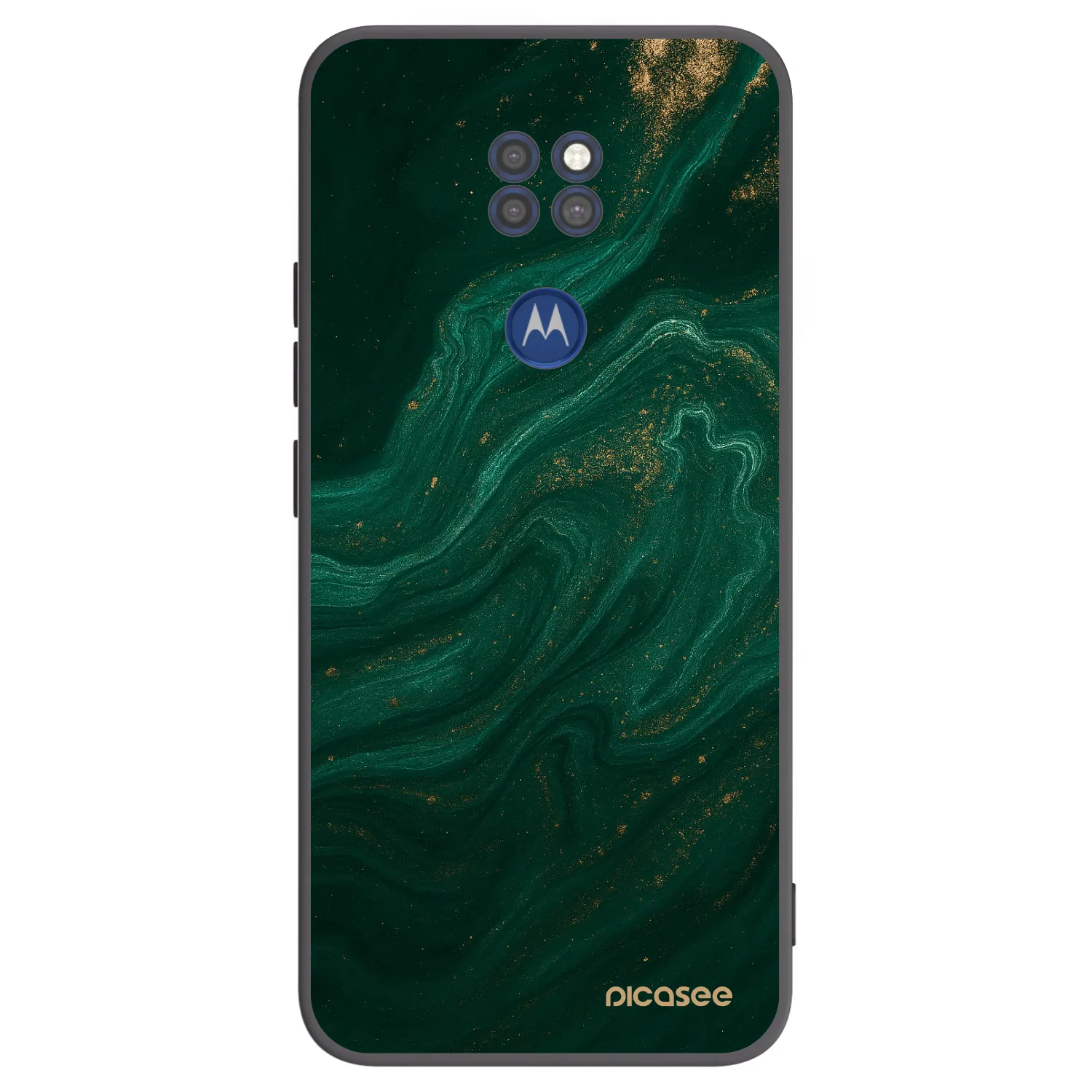Picasee crna silikonska maskica za Motorola Moto G9 Play - Green