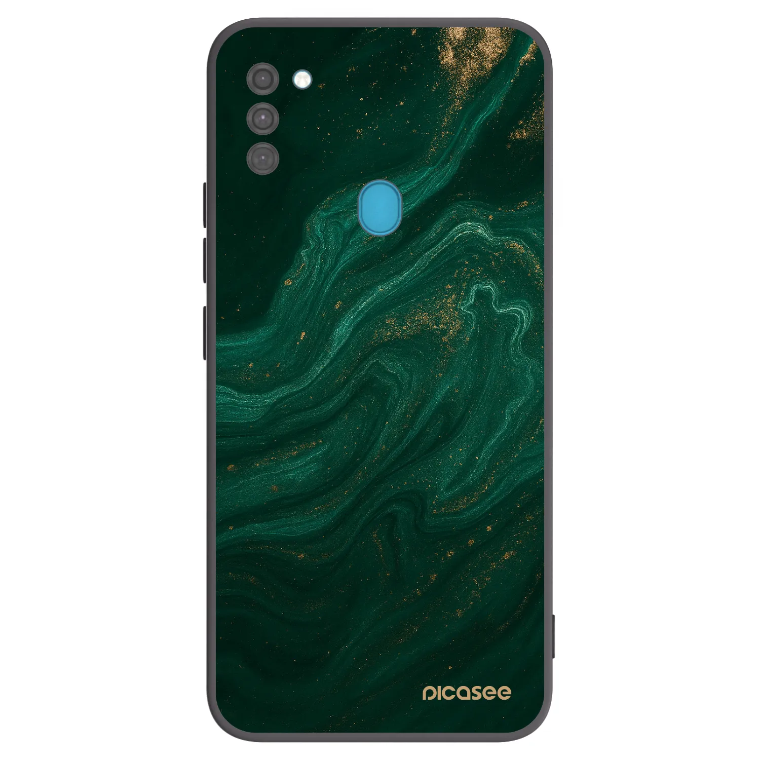 Picasee crna silikonska maskica za Samsung Galaxy M11 - Green