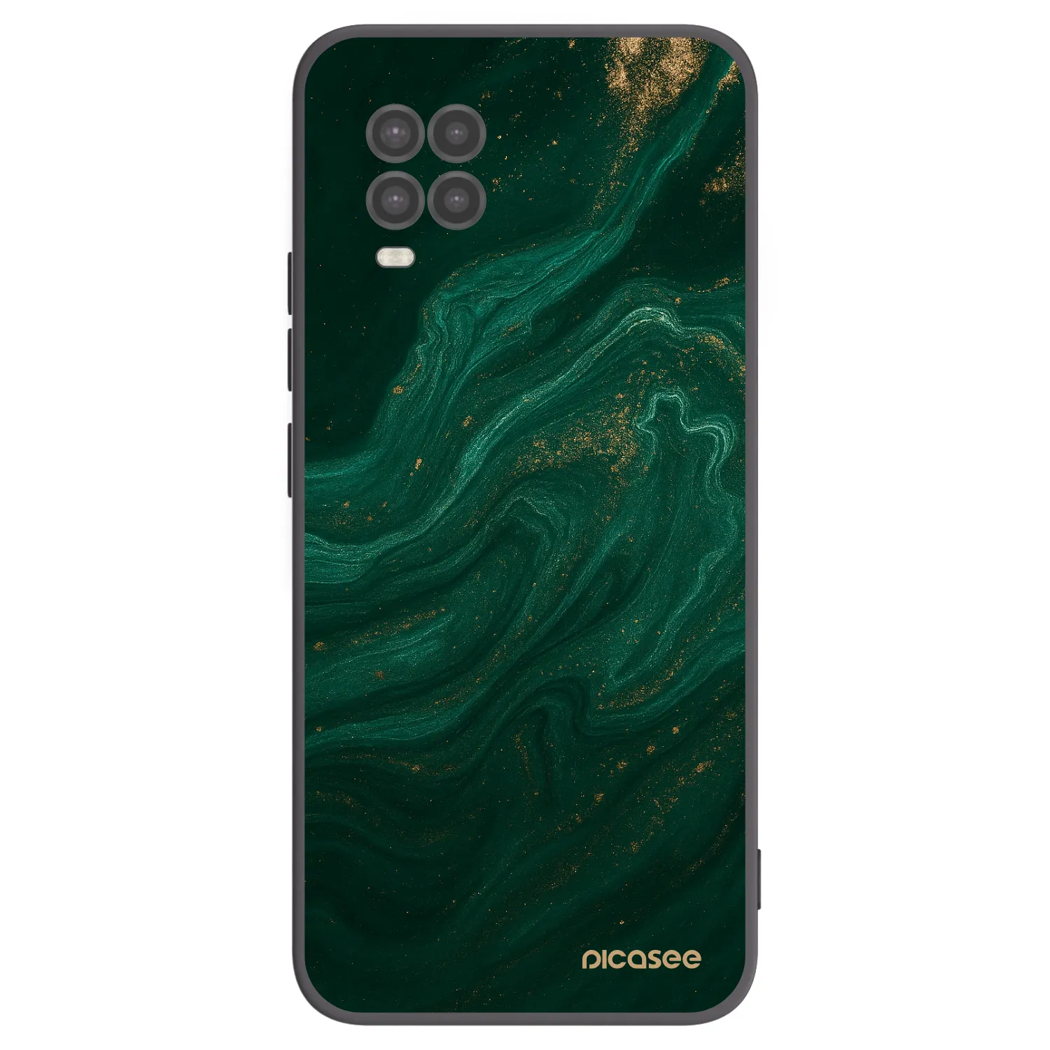 Picasee crna silikonska maskica za Xiaomi Mi 10 Lite - Green