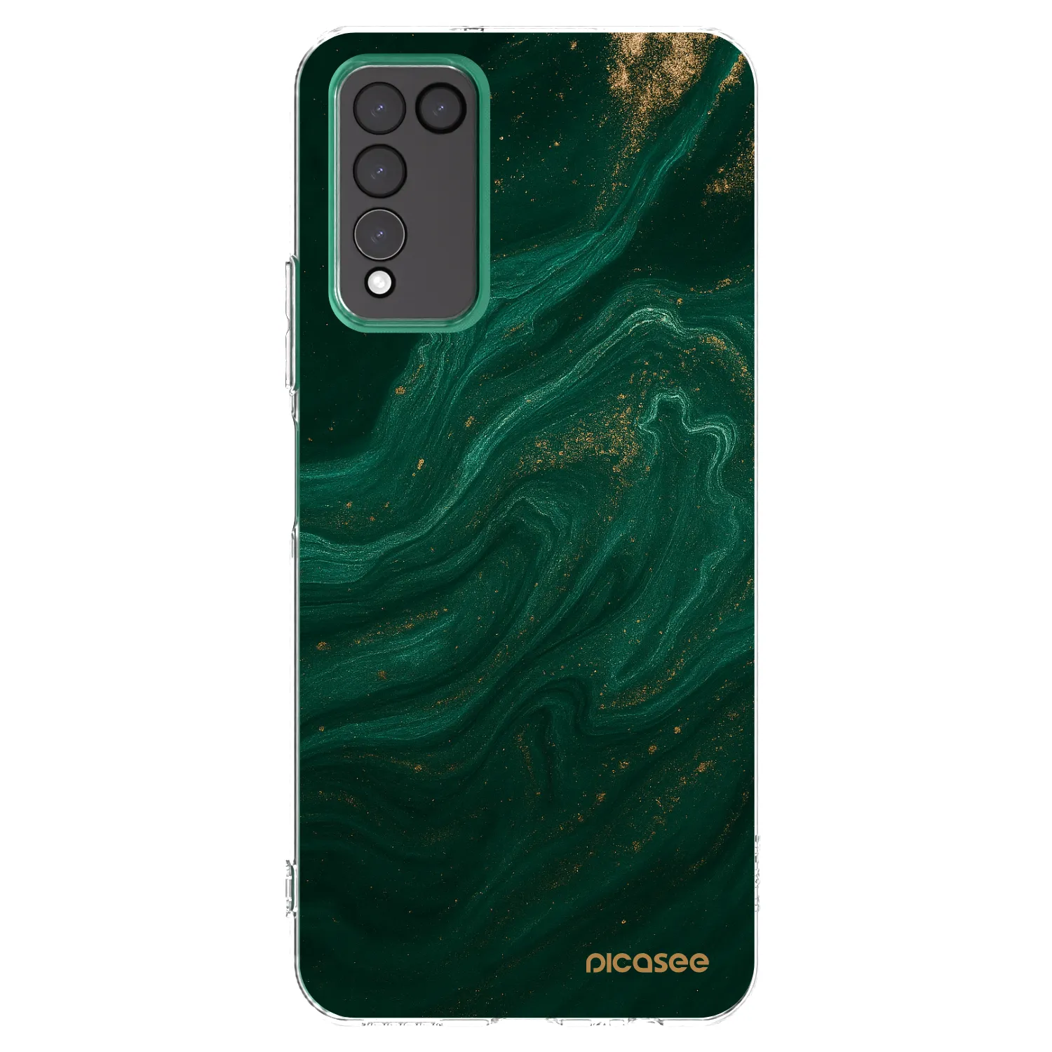 Picasee silikonska prozirna maskica za Honor 10X Lite - Green