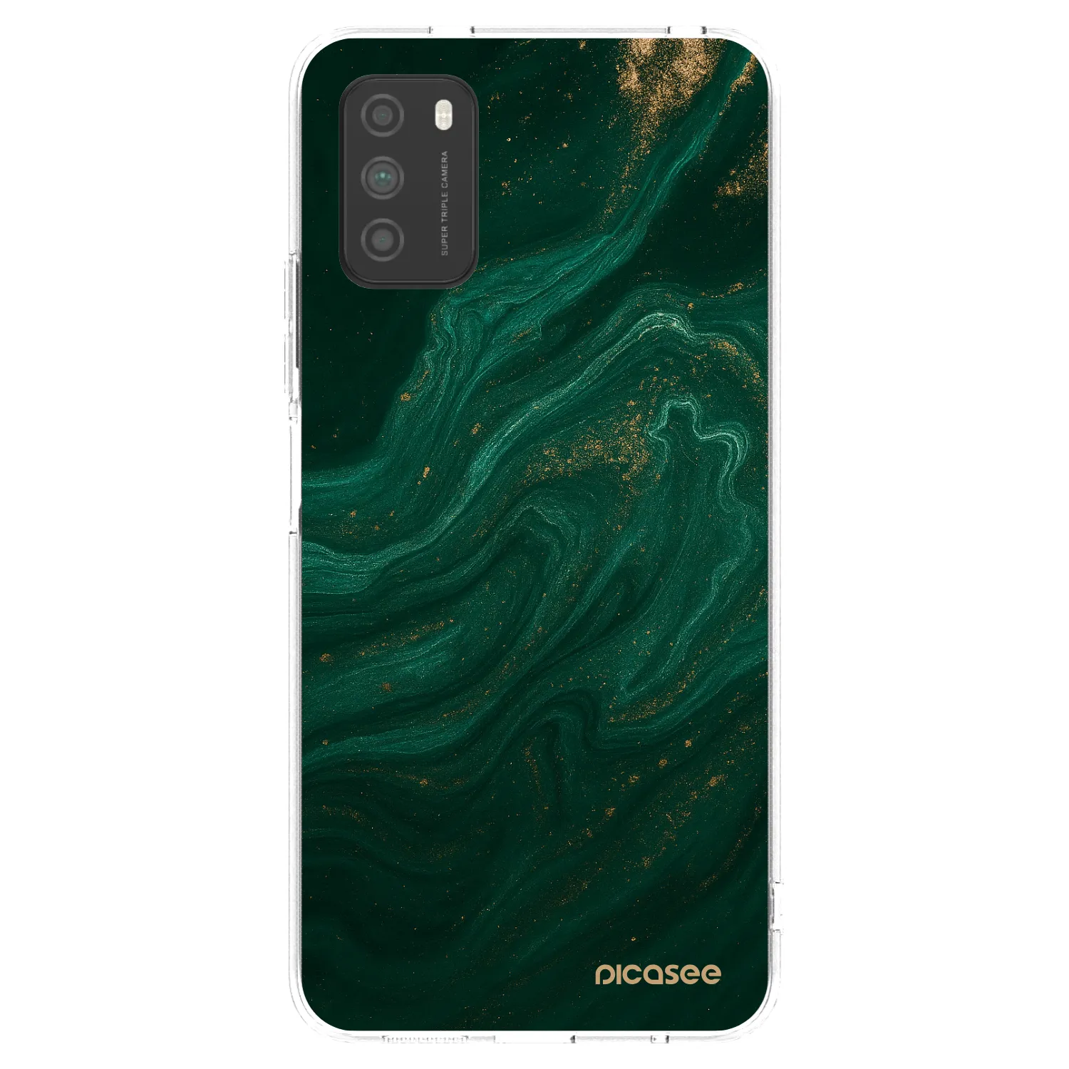 Picasee silikonska prozirna maskica za Xiaomi Poco M3 - Green