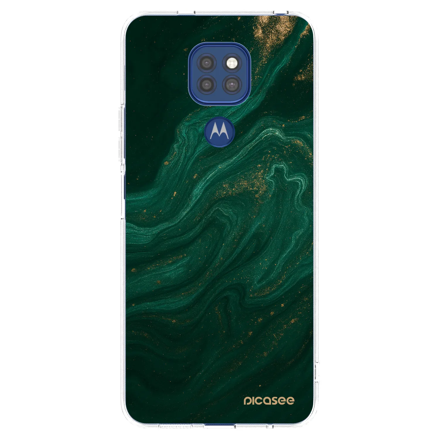 Picasee silikonska prozirna maskica za Motorola Moto G9 Play - Green