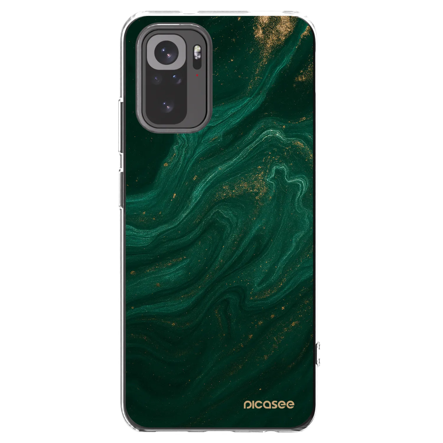 Picasee silikonska prozirna maskica za Xiaomi Redmi Note 10 - Green