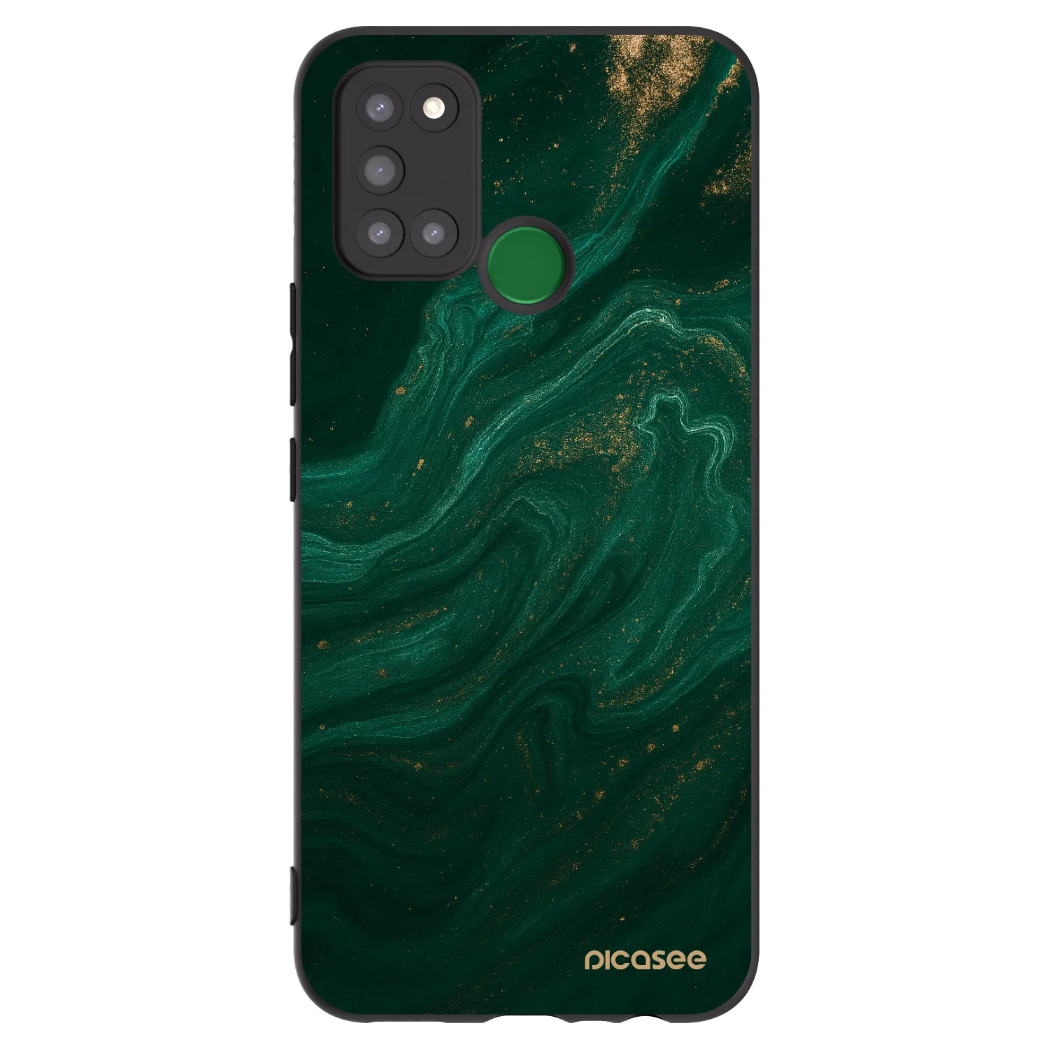 Picasee crna silikonska maskica za Realme 7i - Green