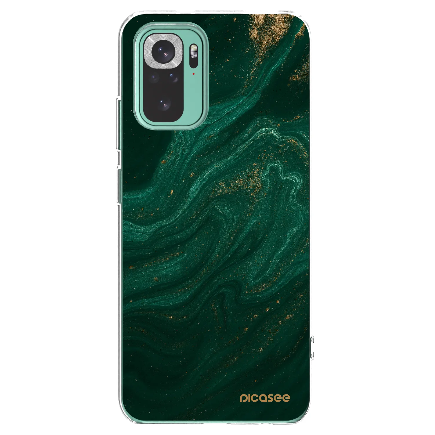 Picasee silikonska prozirna maskica za Xiaomi Redmi Note 10 Pro - Green
