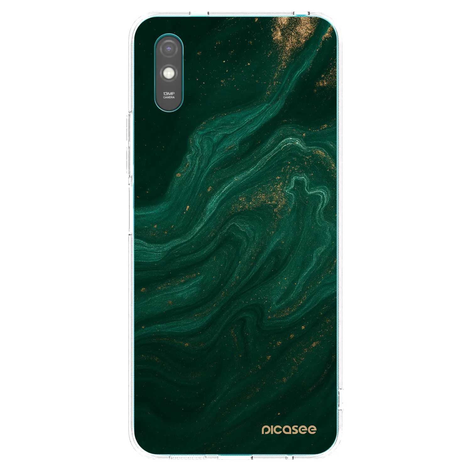 Picasee silikonska prozirna maskica za Xiaomi Redmi 9AT - Green