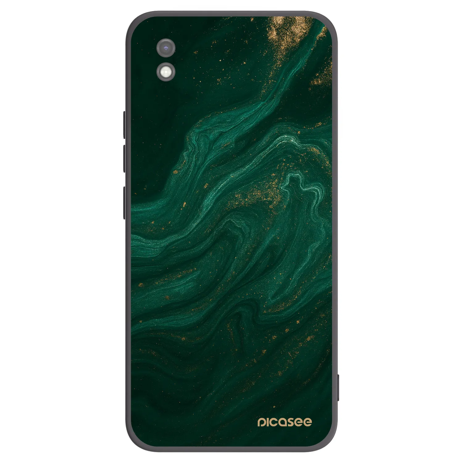 Picasee crna silikonska maskica za Xiaomi Redmi 9AT - Green