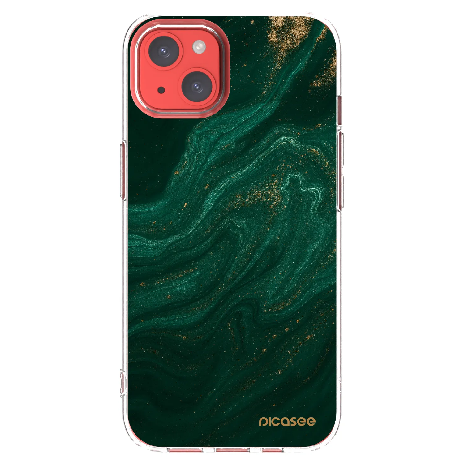 Picasee silikonska prozirna maskica za Apple iPhone 13 - Green