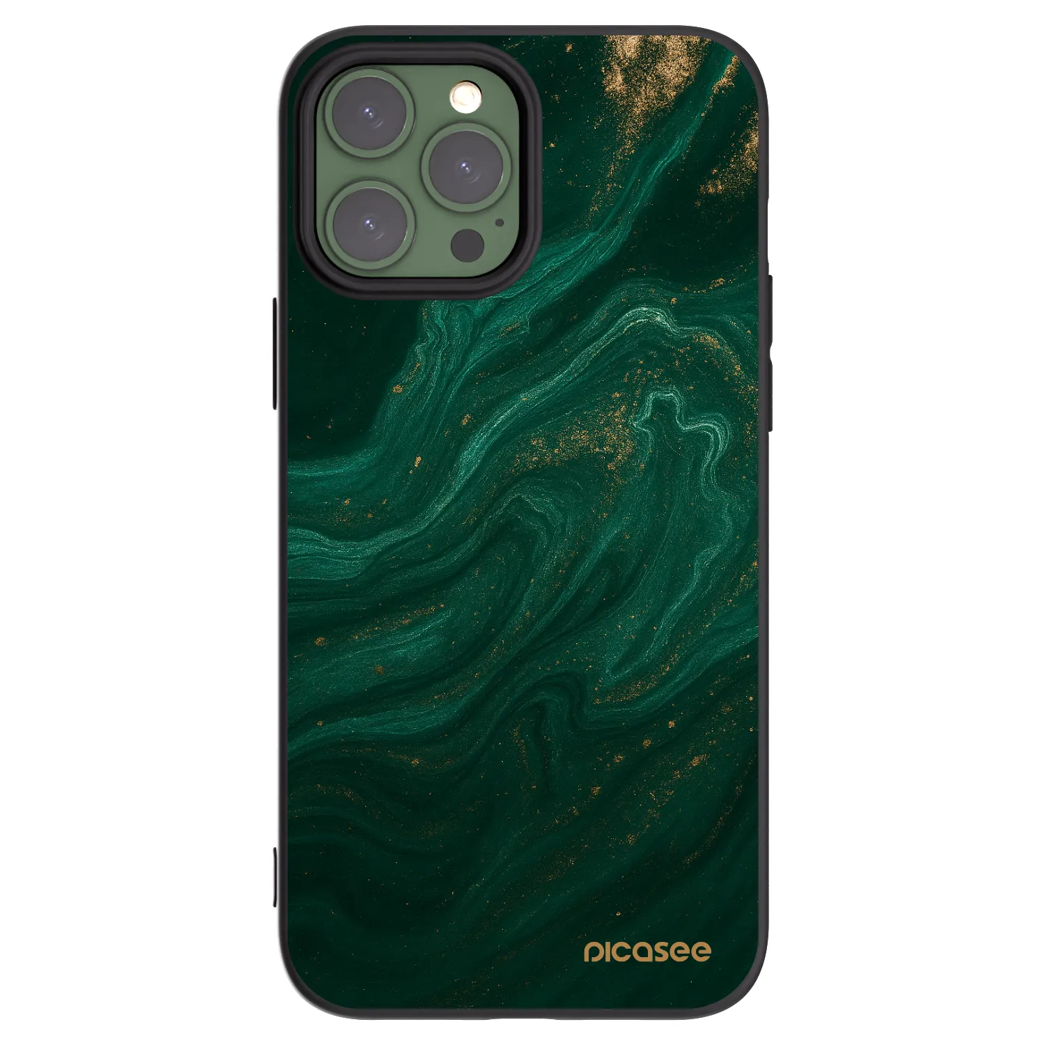 Picasee crna silikonska maskica za Apple iPhone 13 Pro Max - Green