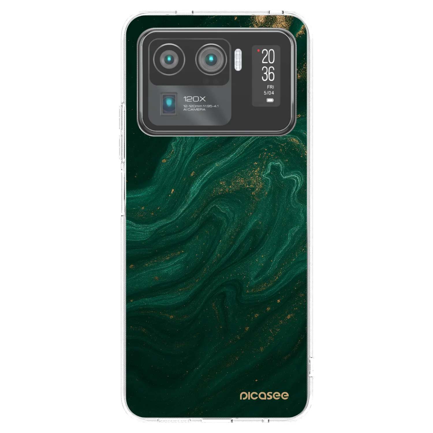 Picasee silikonska prozirna maskica za Xiaomi Mi 11 Ultra - Green