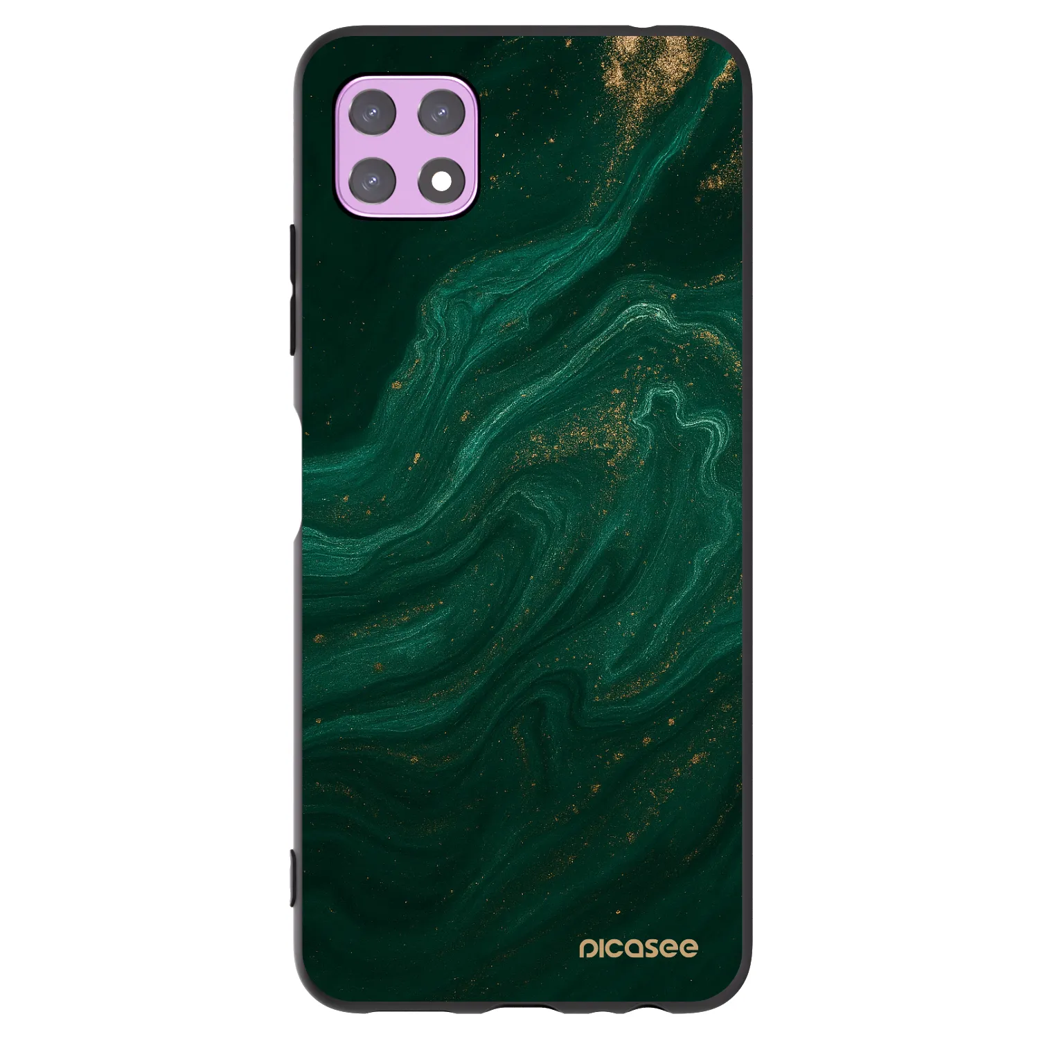Picasee crna silikonska maskica za Samsung Galaxy A22 A226B 5G - Green