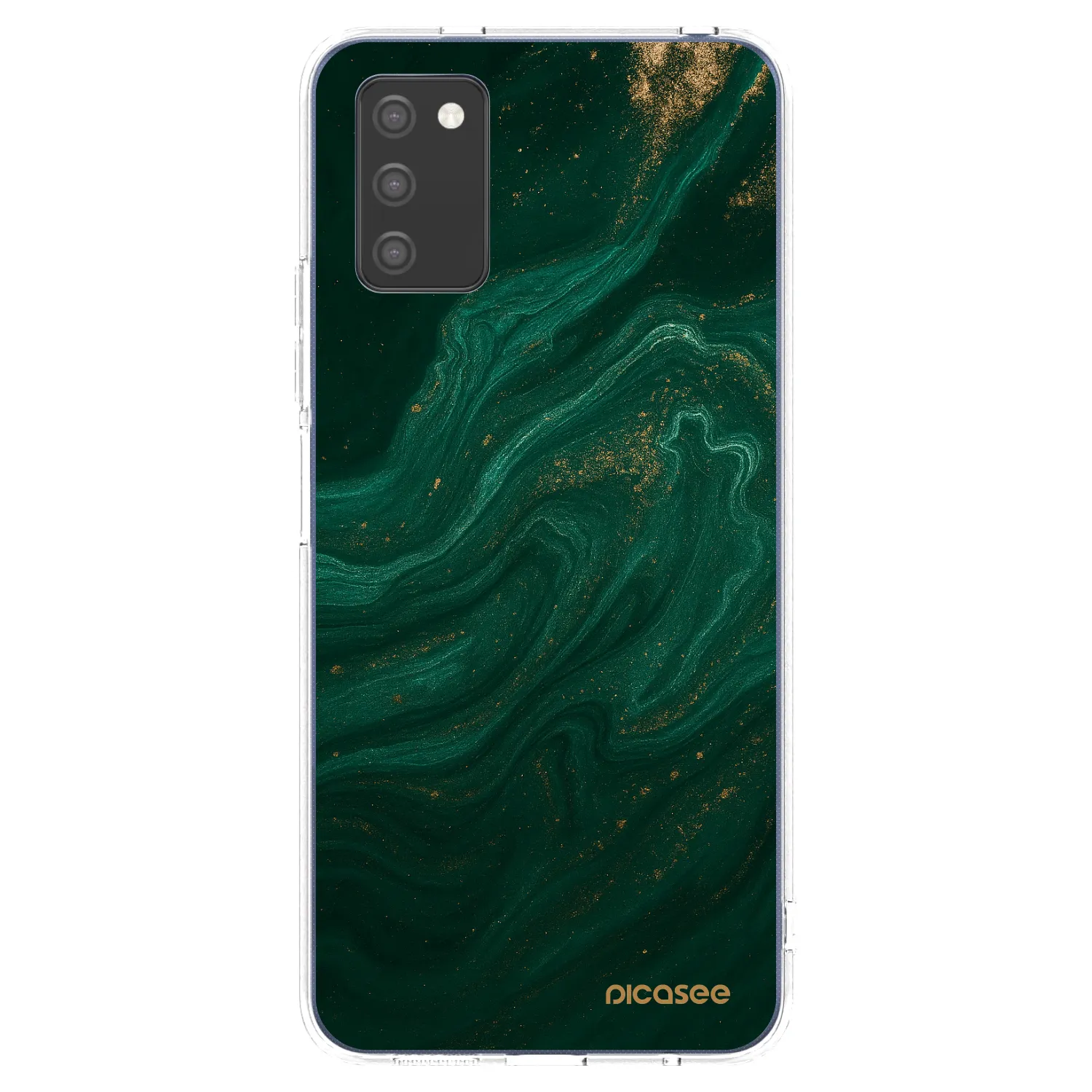 Picasee silikonska prozirna maskica za Samsung Galaxy A02s A025G - Green