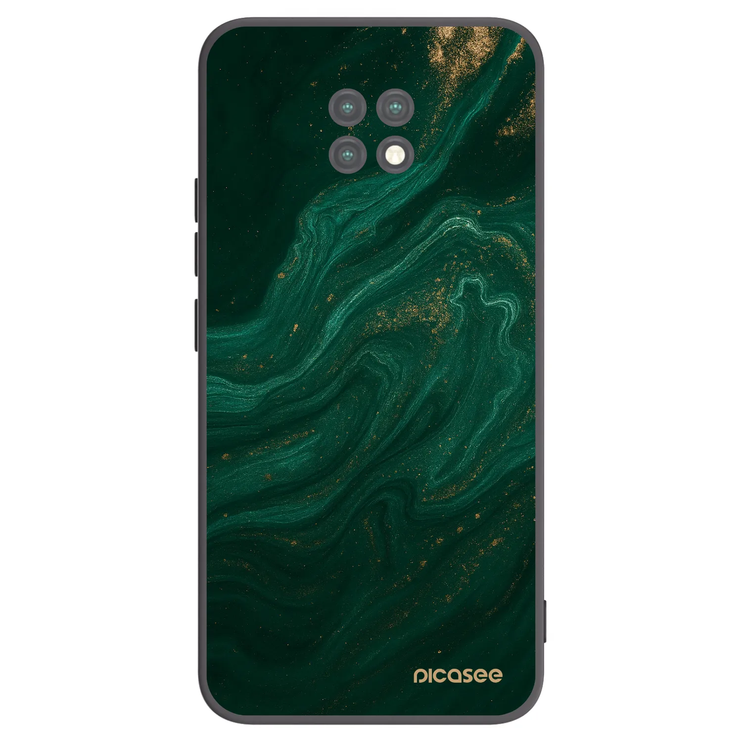 Picasee crna silikonska maskica za Xiaomi Redmi Note 9T - Green