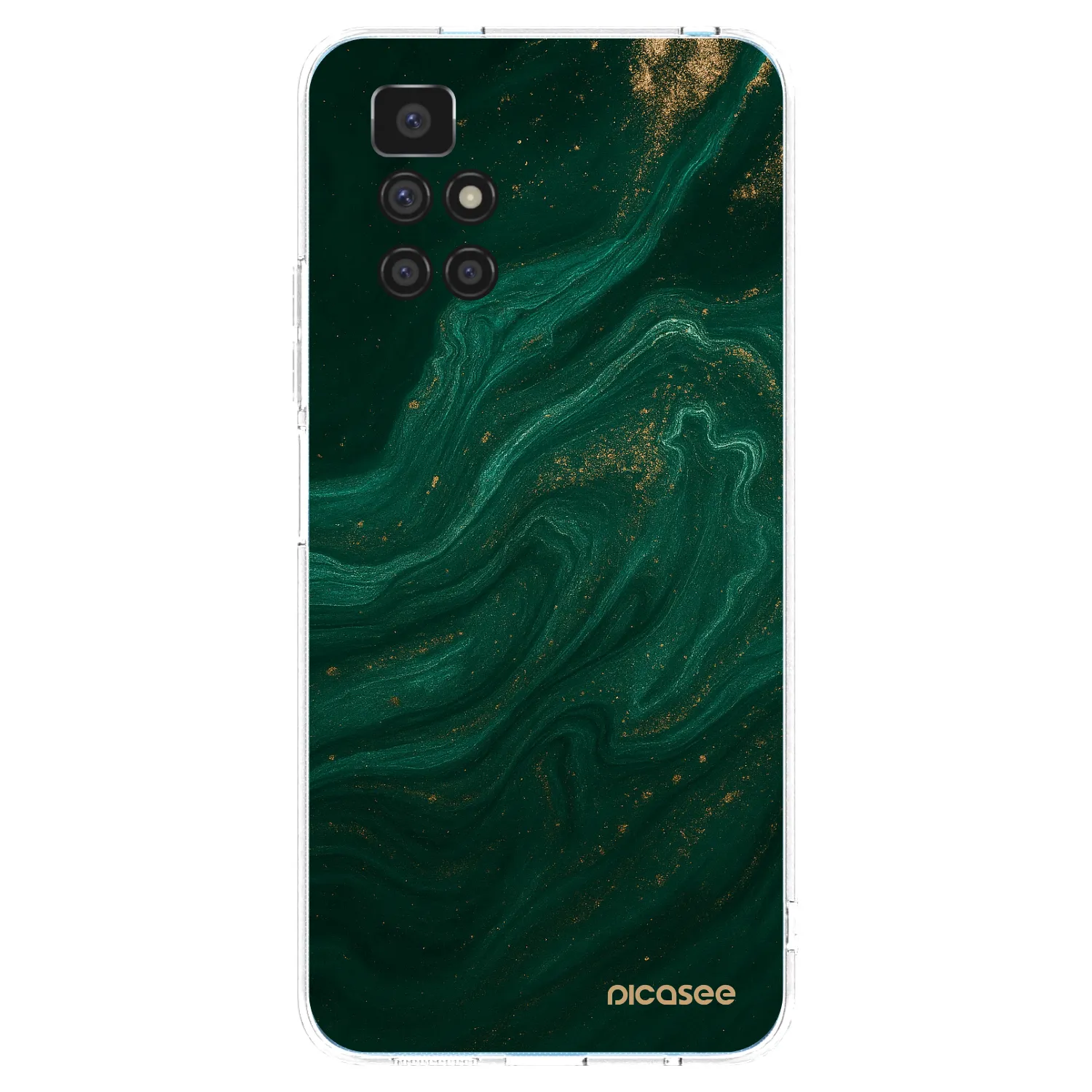 Picasee silikonska prozirna maskica za Xiaomi Redmi 10 - Green