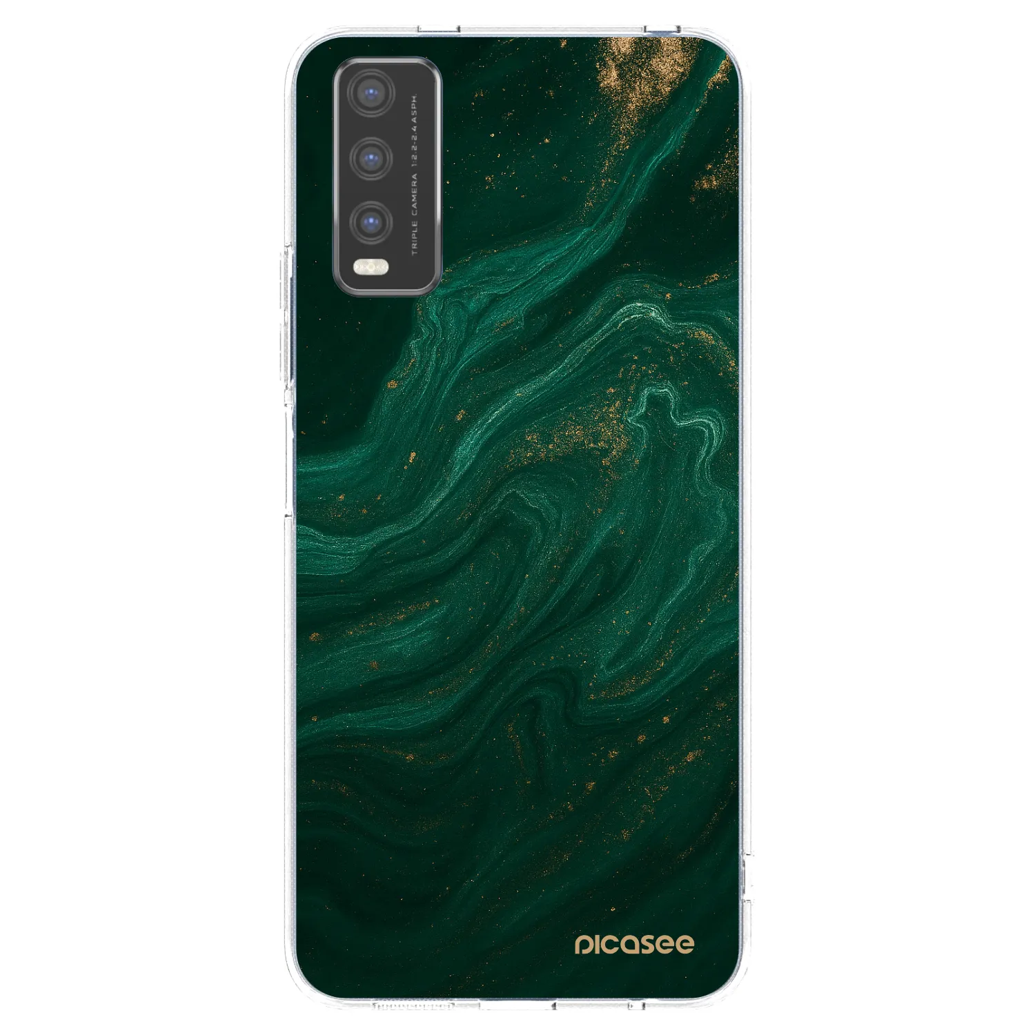 Picasee silikonska prozirna maskica za Vivo Y20s - Green
