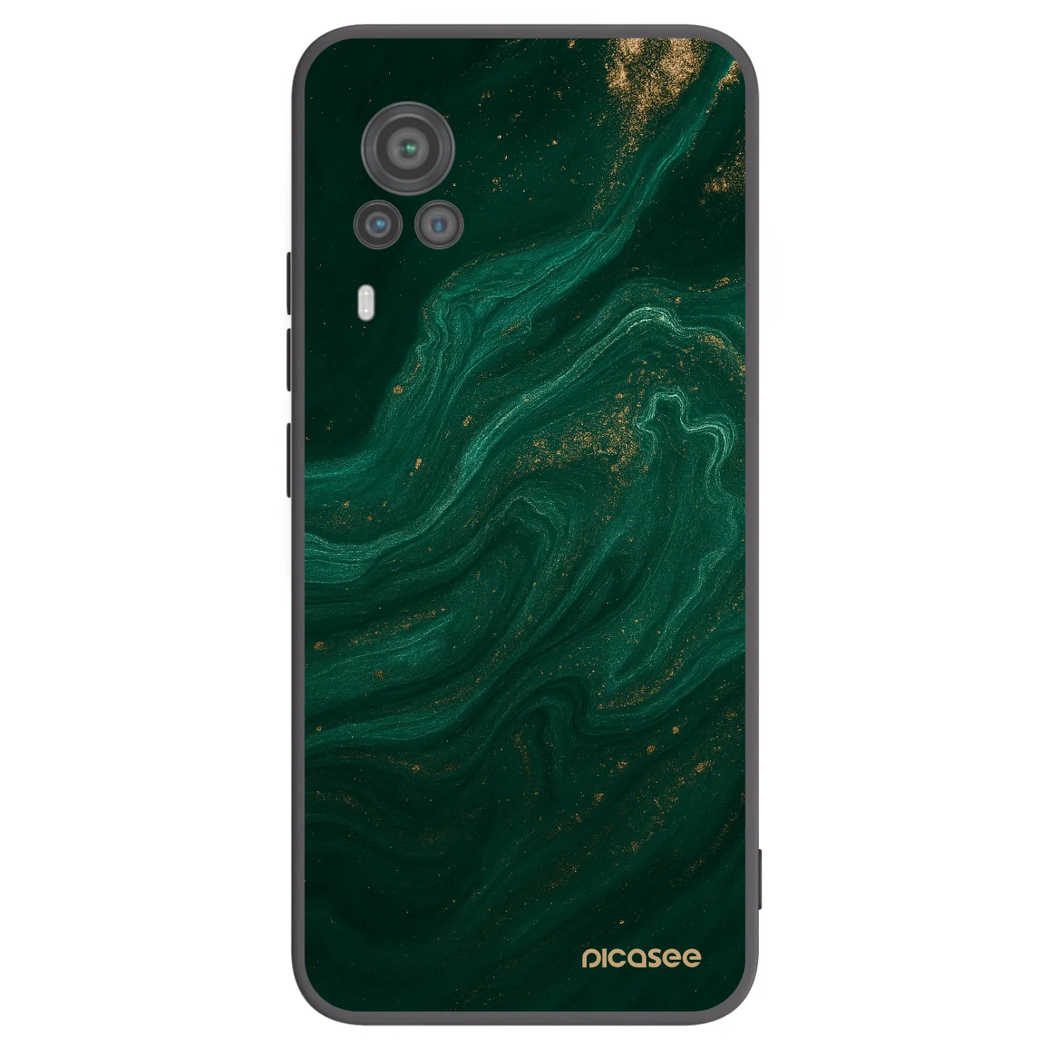 Picasee crna silikonska maskica za Vivo X60 Pro 5G - Green