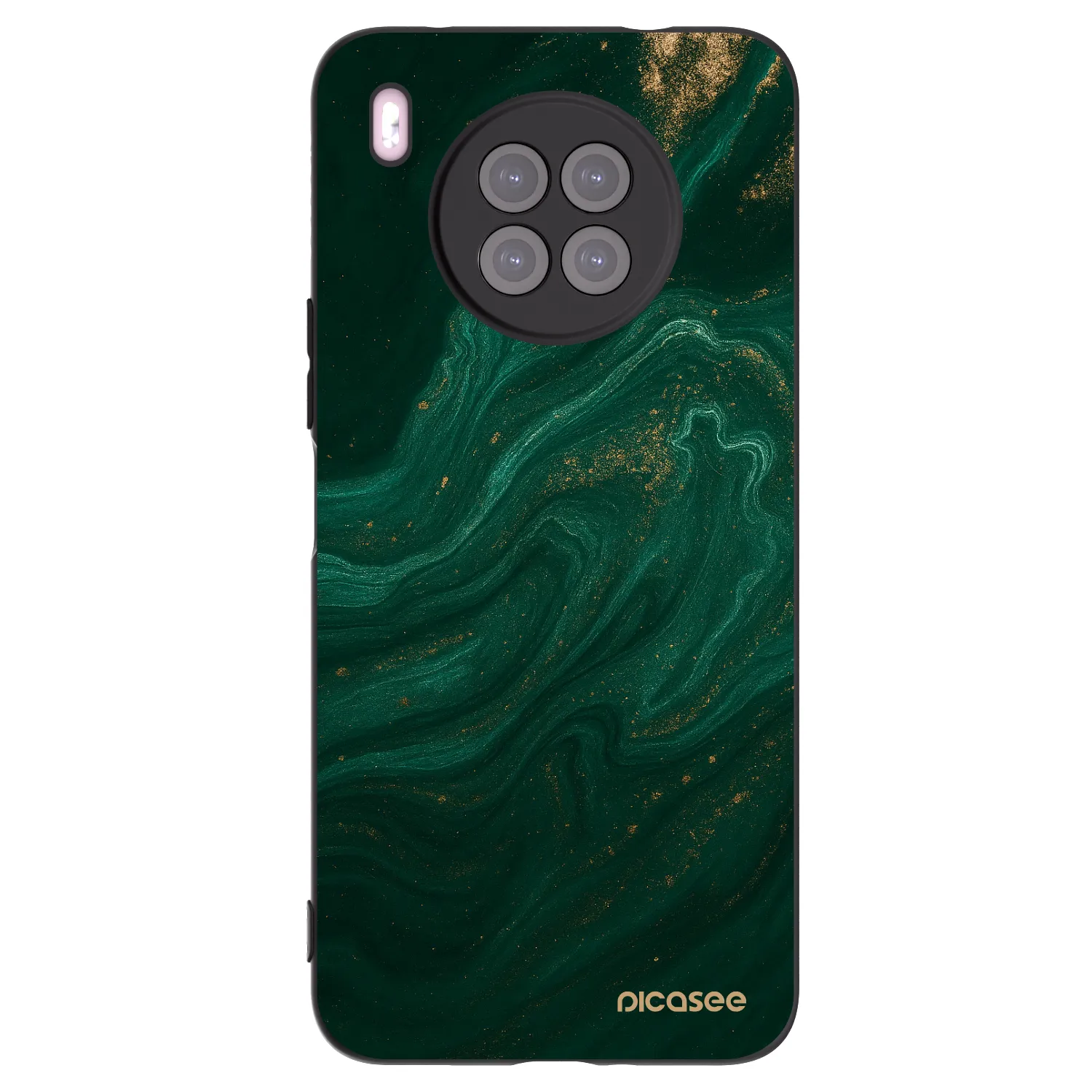 Picasee crna silikonska maskica za Huawei Nova 8i - Green