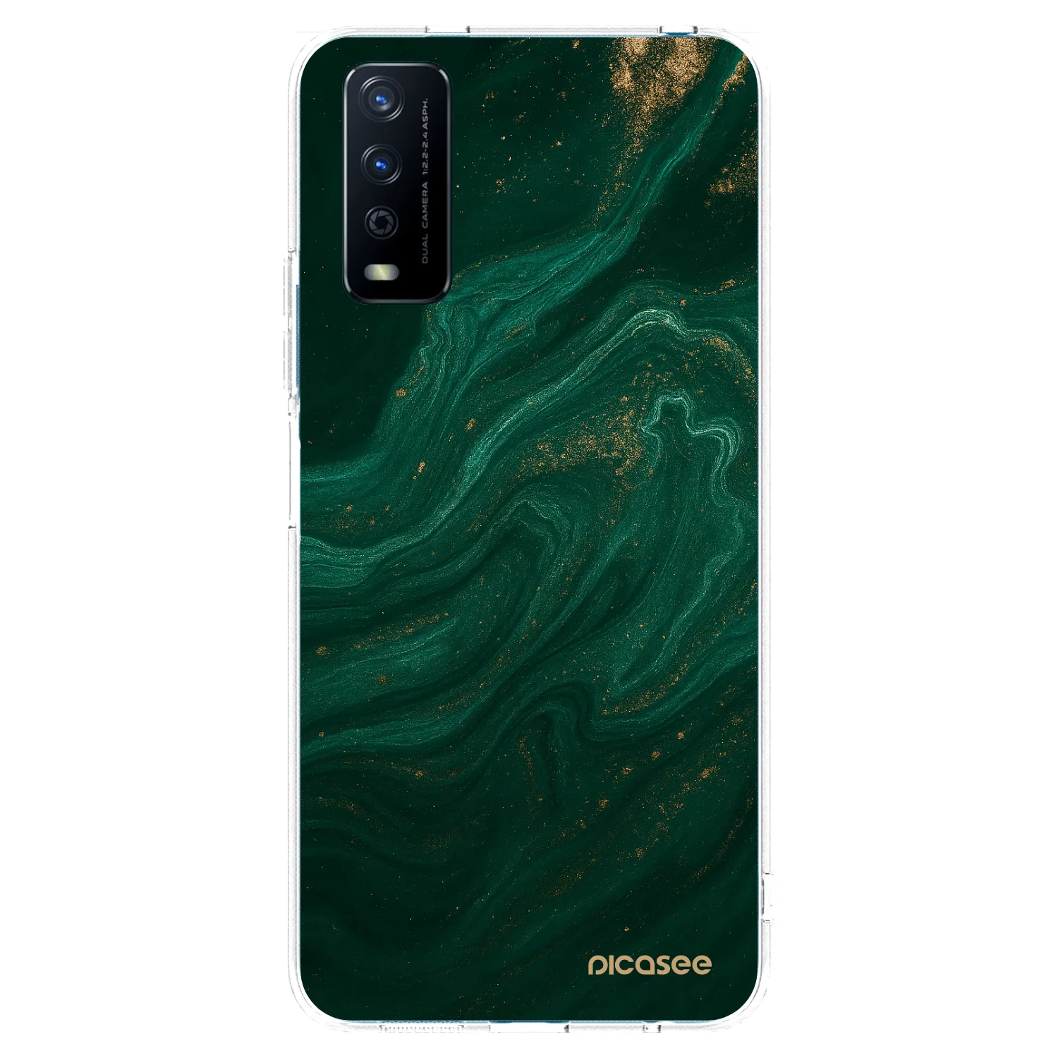 Picasee silikonska prozirna maskica za Vivo Y11s - Green