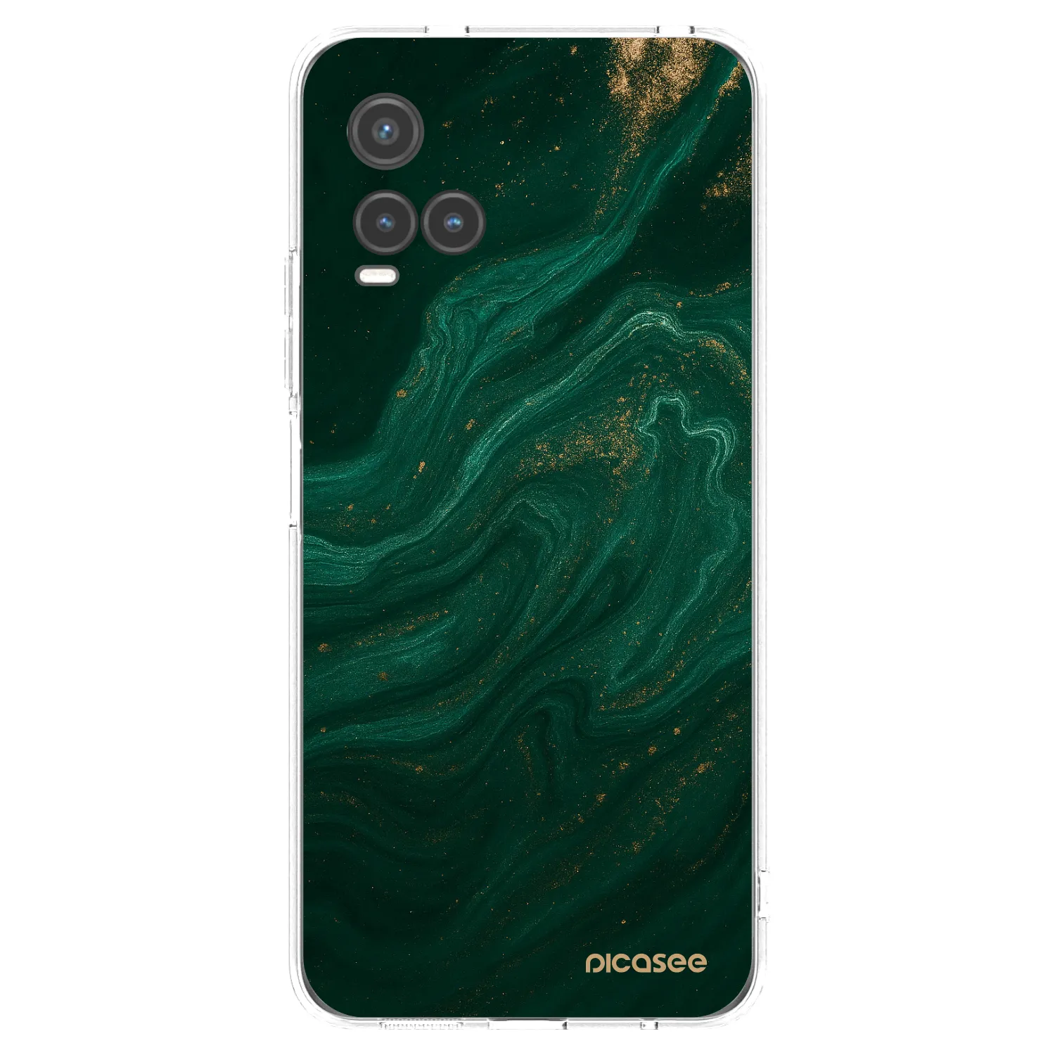 Picasee silikonska prozirna maskica za Vivo Y33s - Green