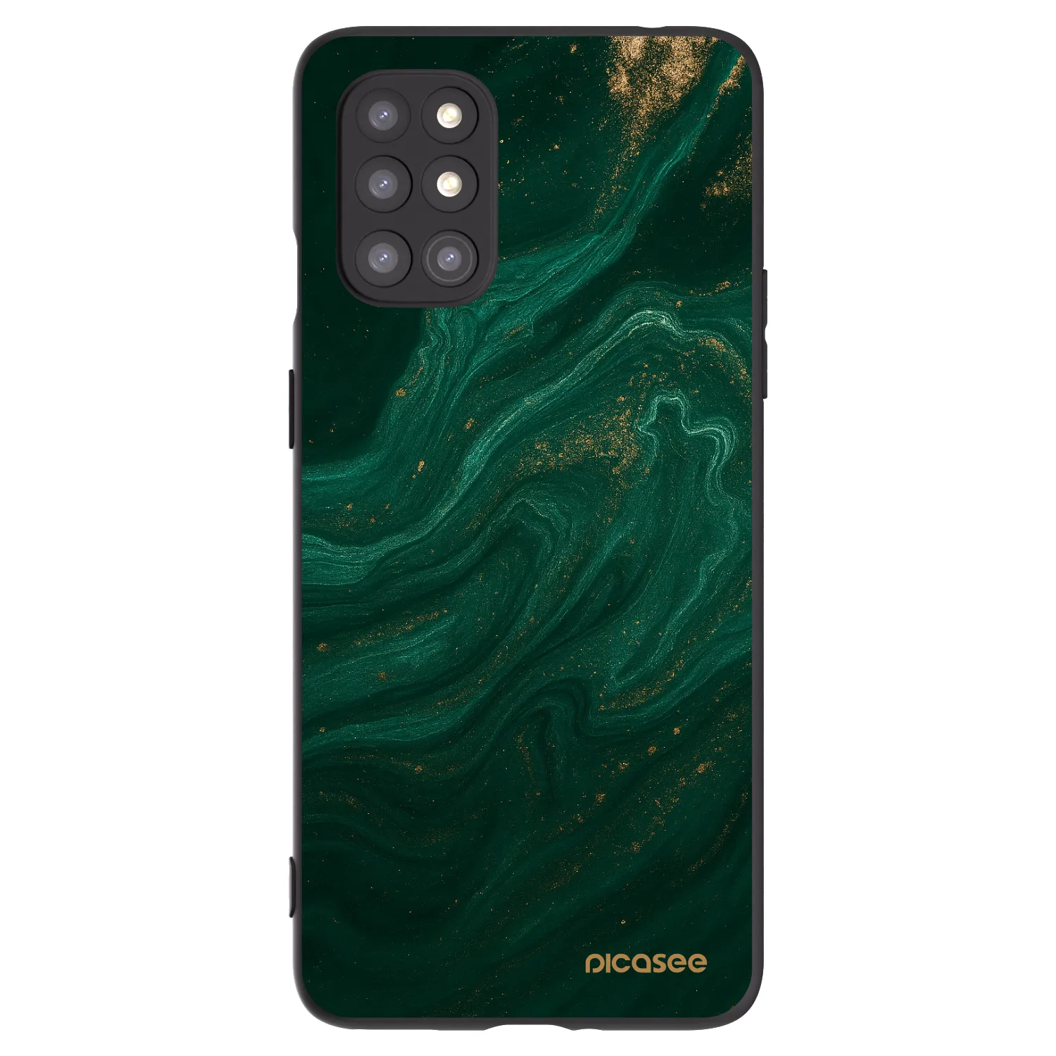 Picasee crna silikonska maskica za OnePlus 8T - Green