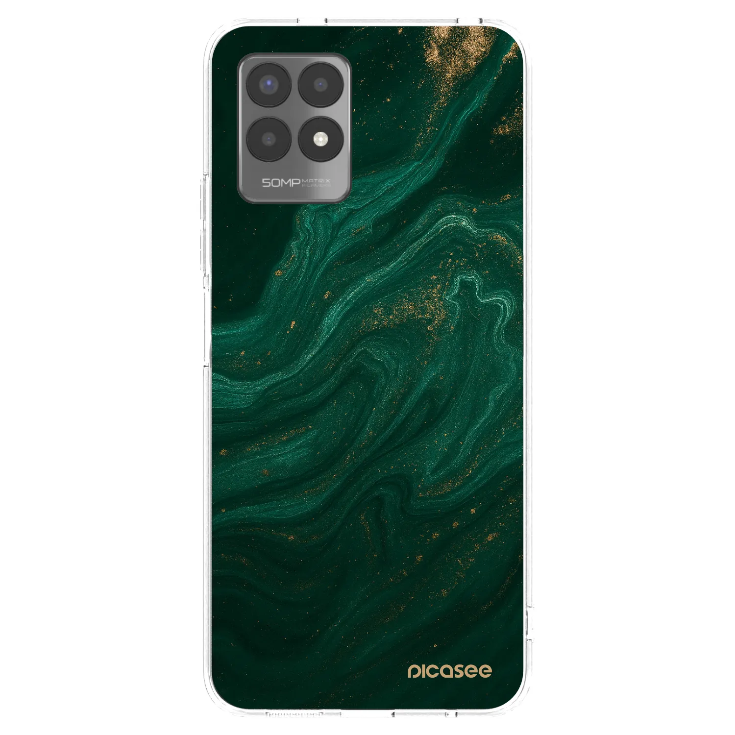Picasee silikonska prozirna maskica za Realme 8i - Green