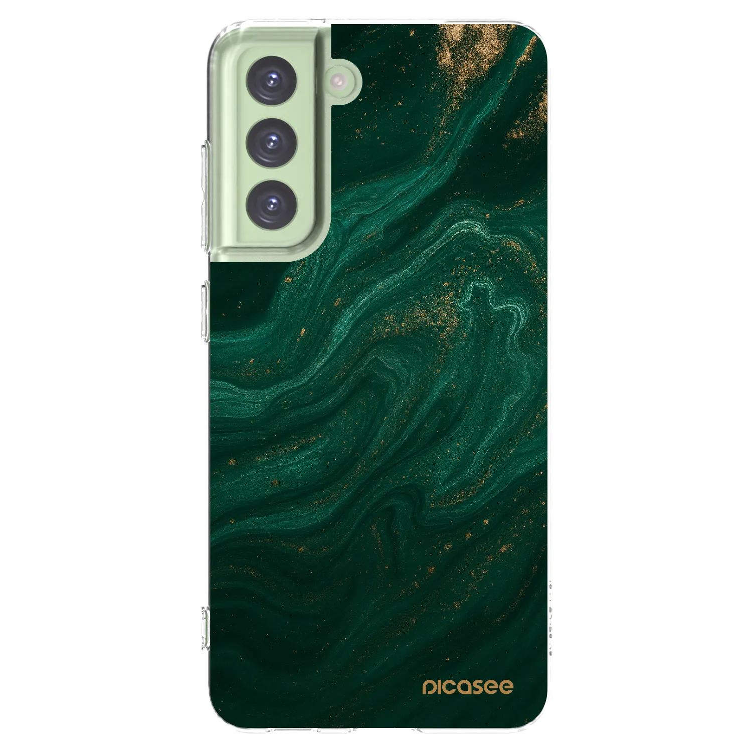 Picasee silikonska prozirna maskica za Samsung Galaxy S21 FE 5G - Green