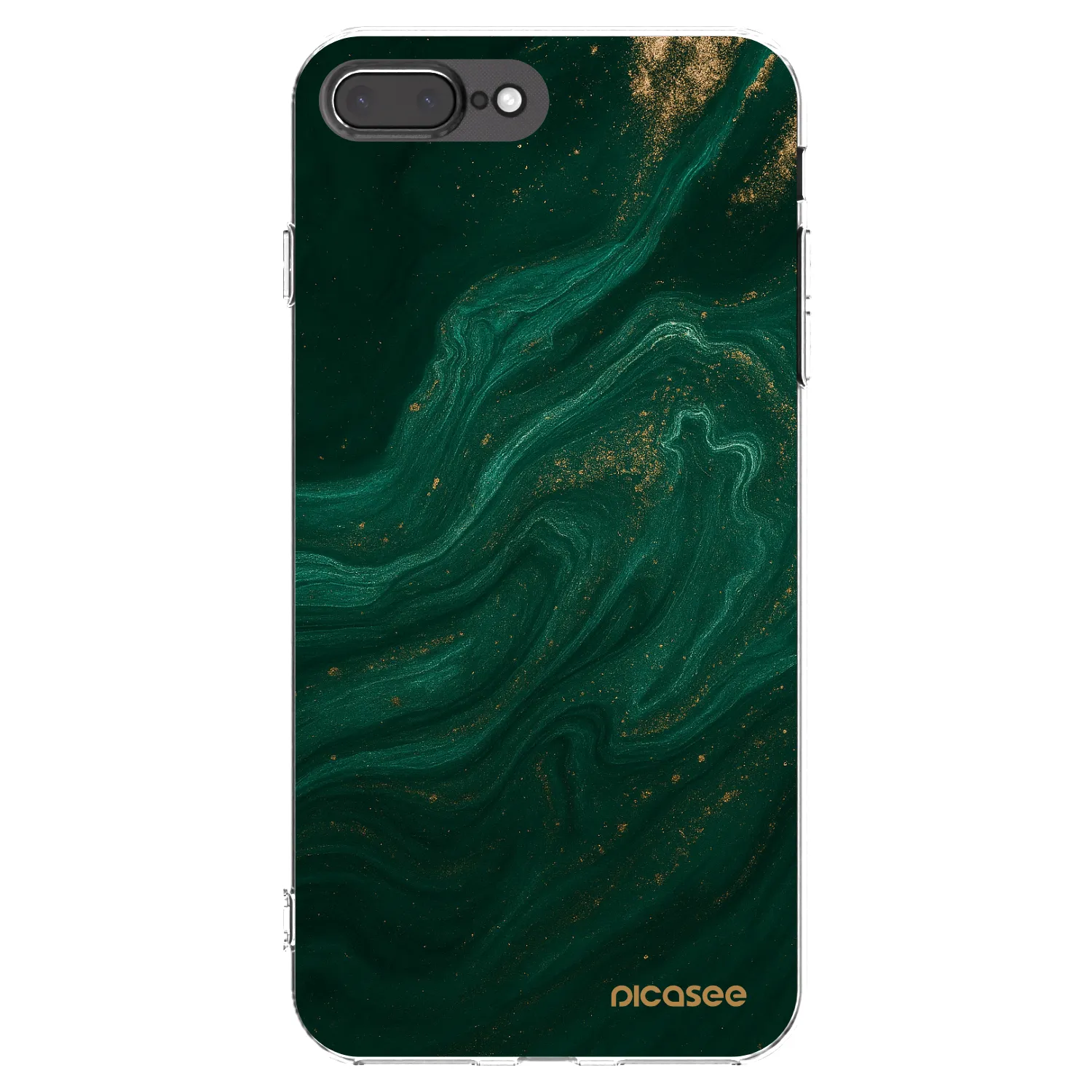 Picasee silikonska prozirna maskica za Apple iPhone 7 Plus - Green