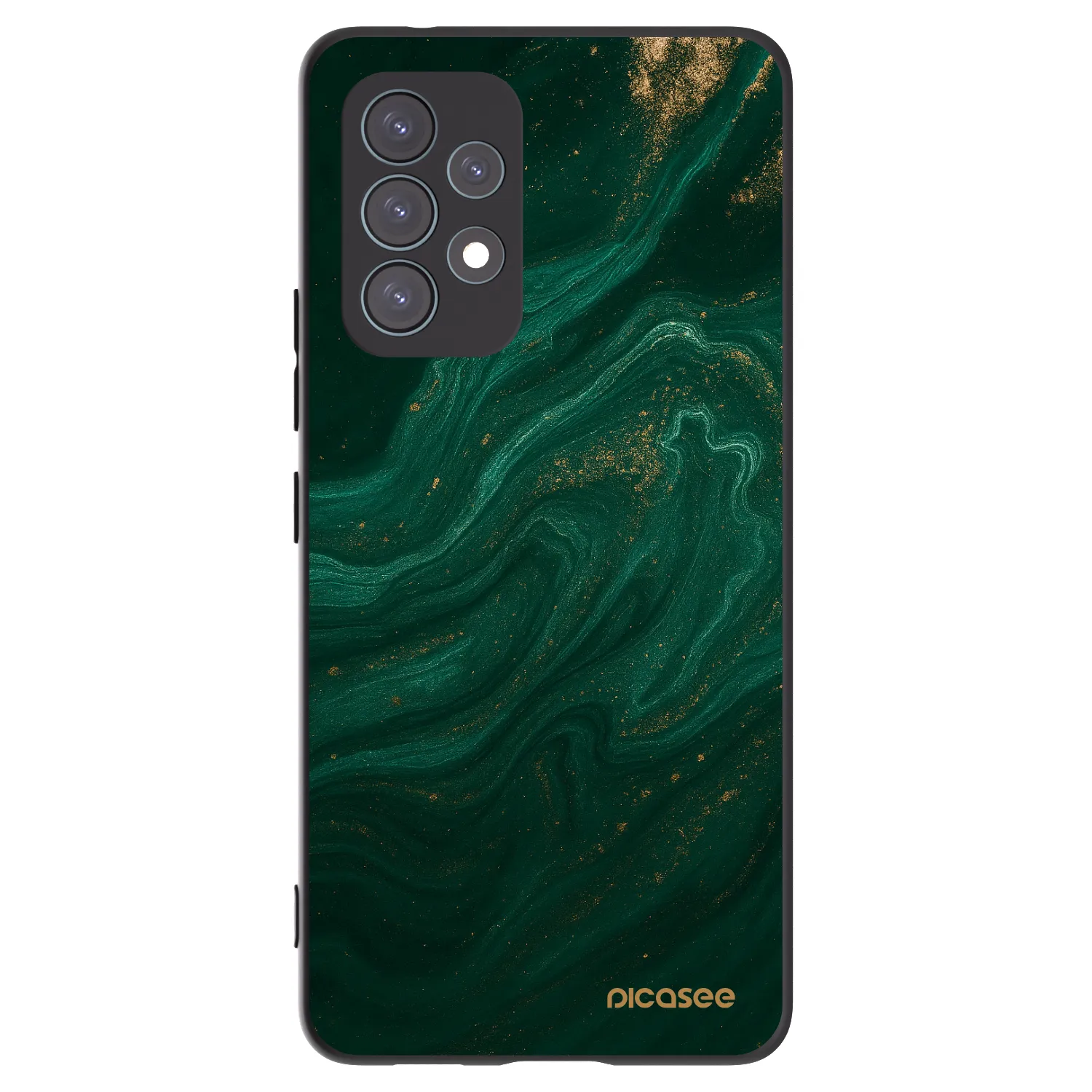 Picasee crna silikonska maskica za Samsung Galaxy A53 5G A536 - Green