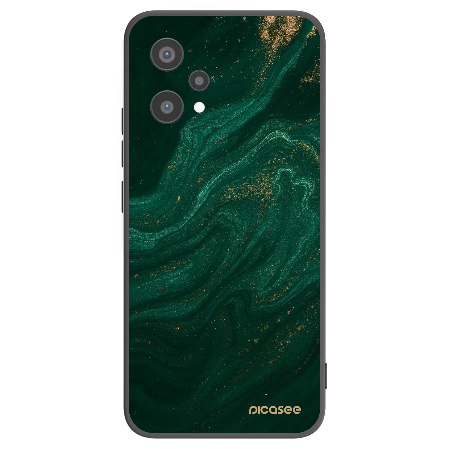 Picasee crna silikonska maskica za Realme 9 Pro 5G - Green