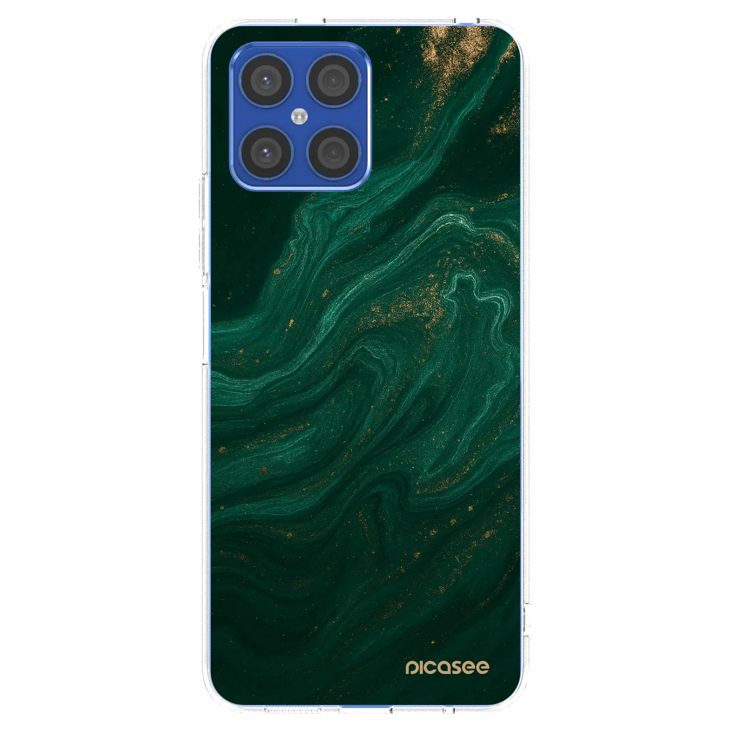 Picasee silikonska prozirna maskica za Honor X8 4G - Green