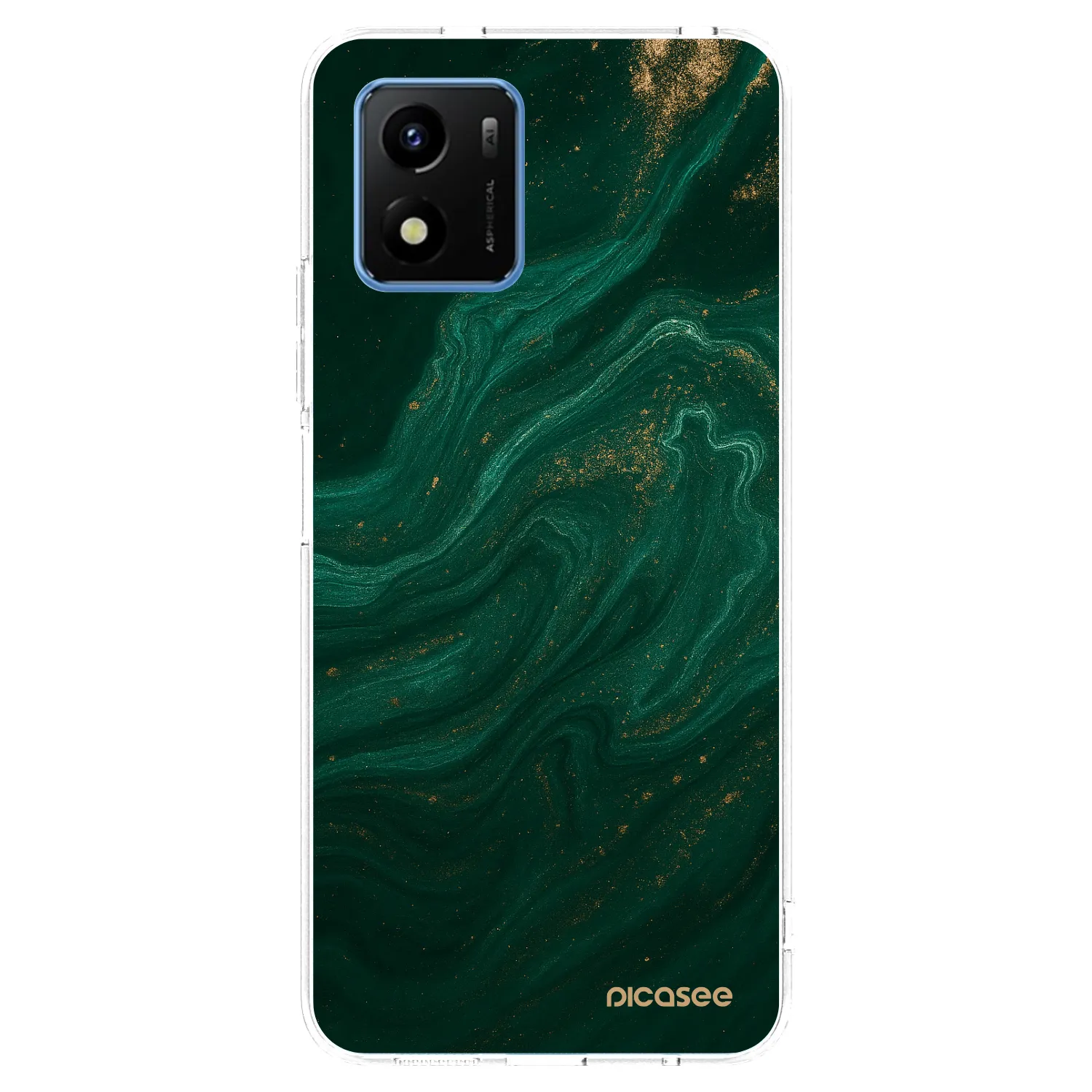 Picasee silikonska prozirna maskica za Vivo Y01 - Green