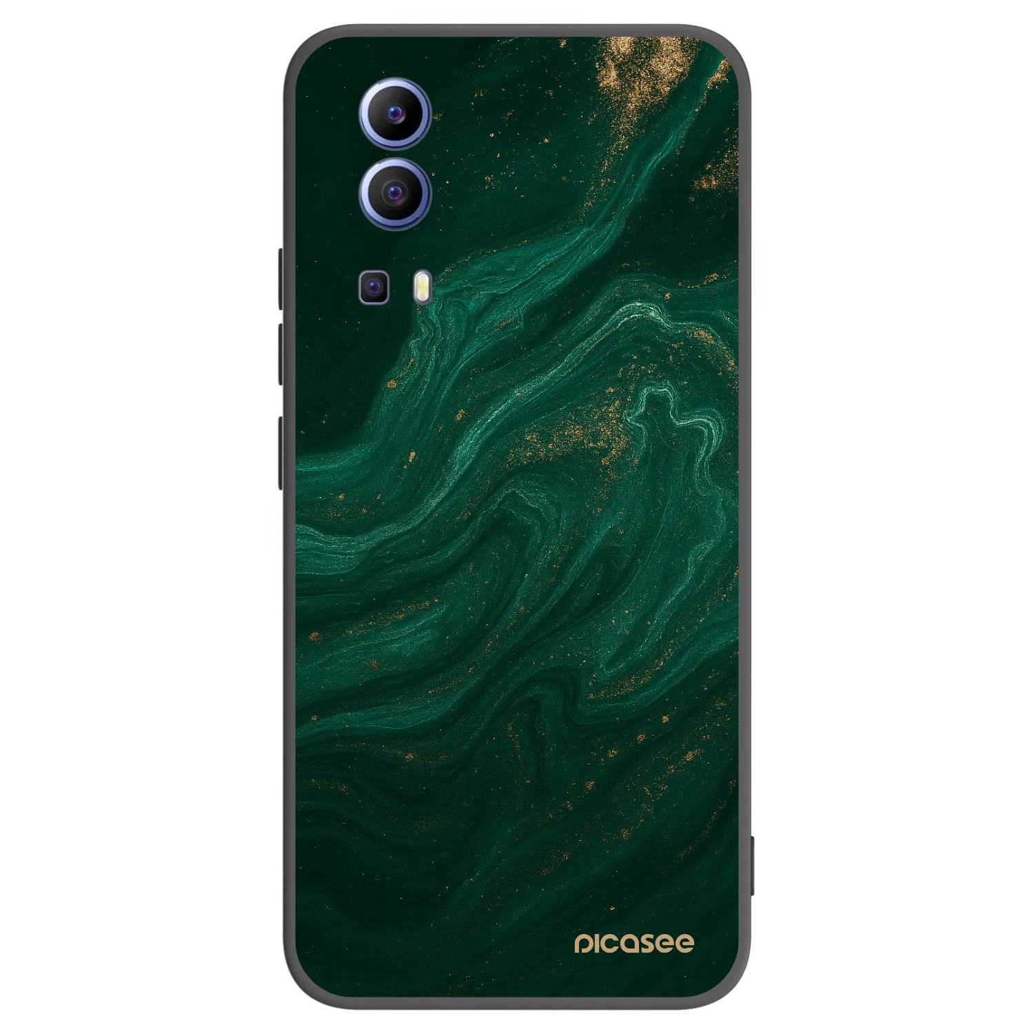 Picasee crna silikonska maskica za Vivo Y52 5G - Green