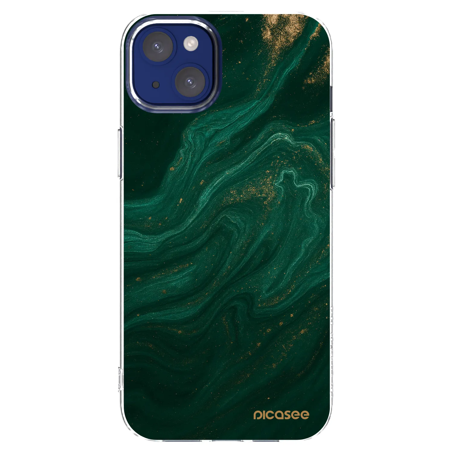 Picasee silikonska prozirna maskica za Apple iPhone 14 Plus - Green