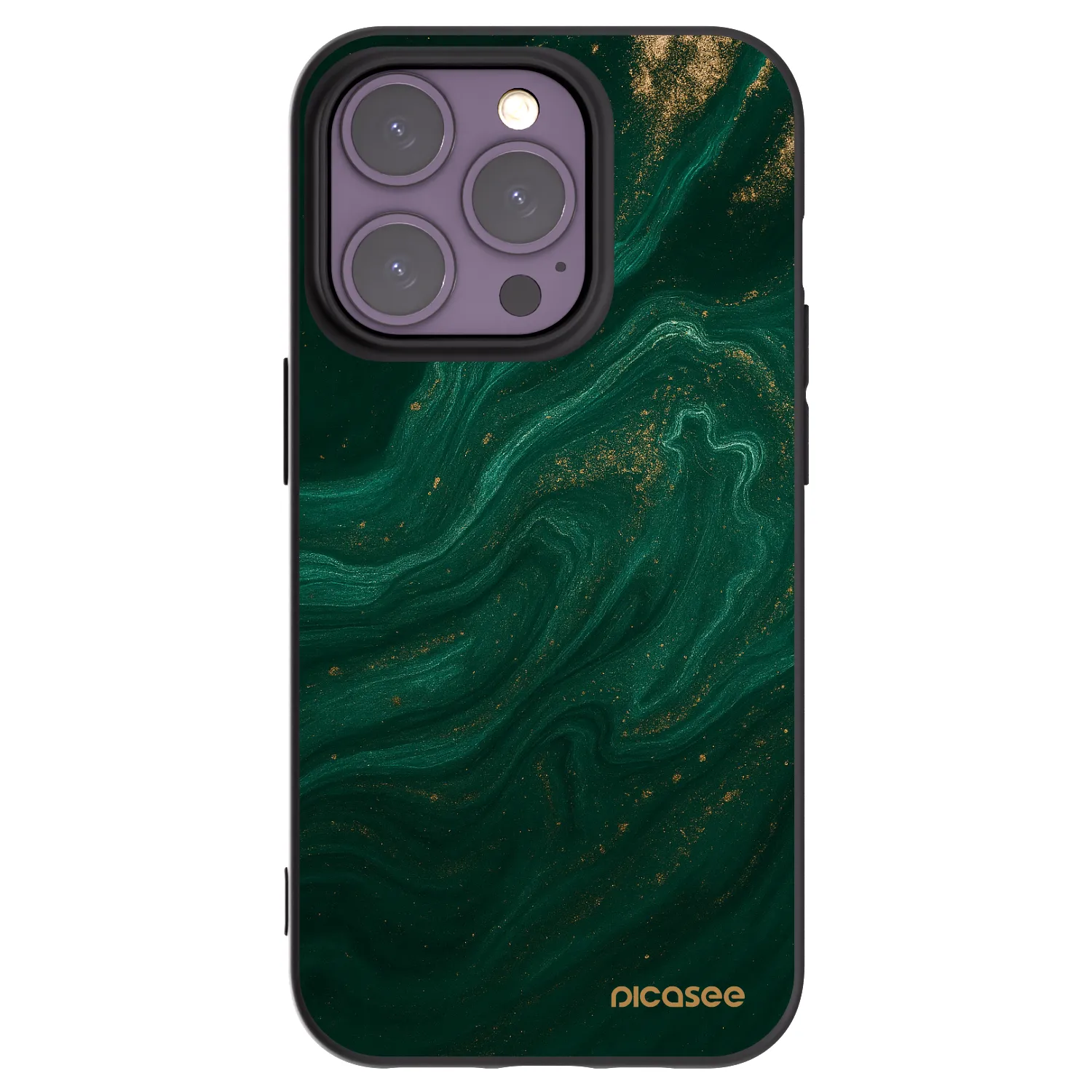 Picasee crna silikonska maskica za Apple iPhone 14 Pro - Green