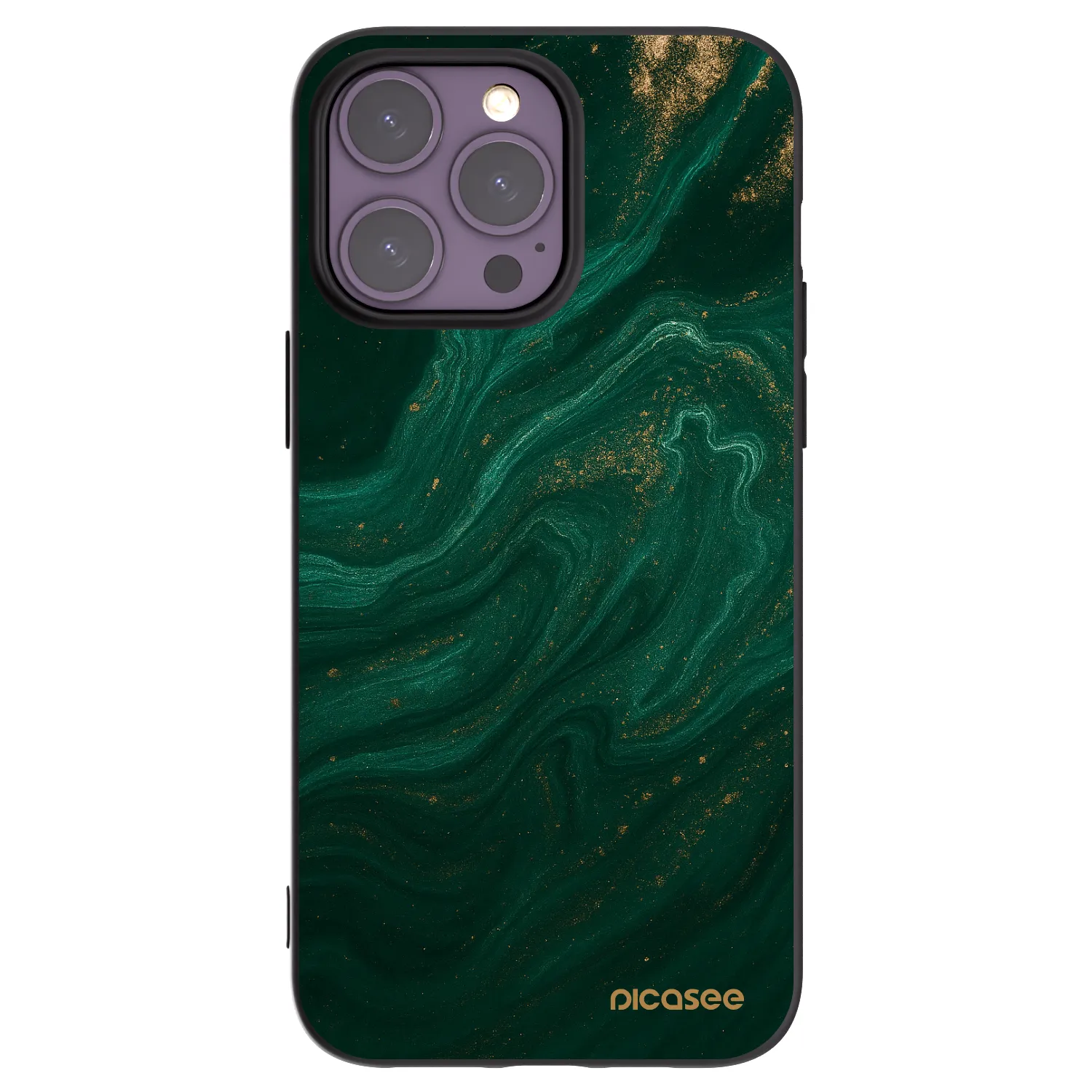 Picasee crna silikonska maskica za Apple iPhone 14 Pro Max - Green
